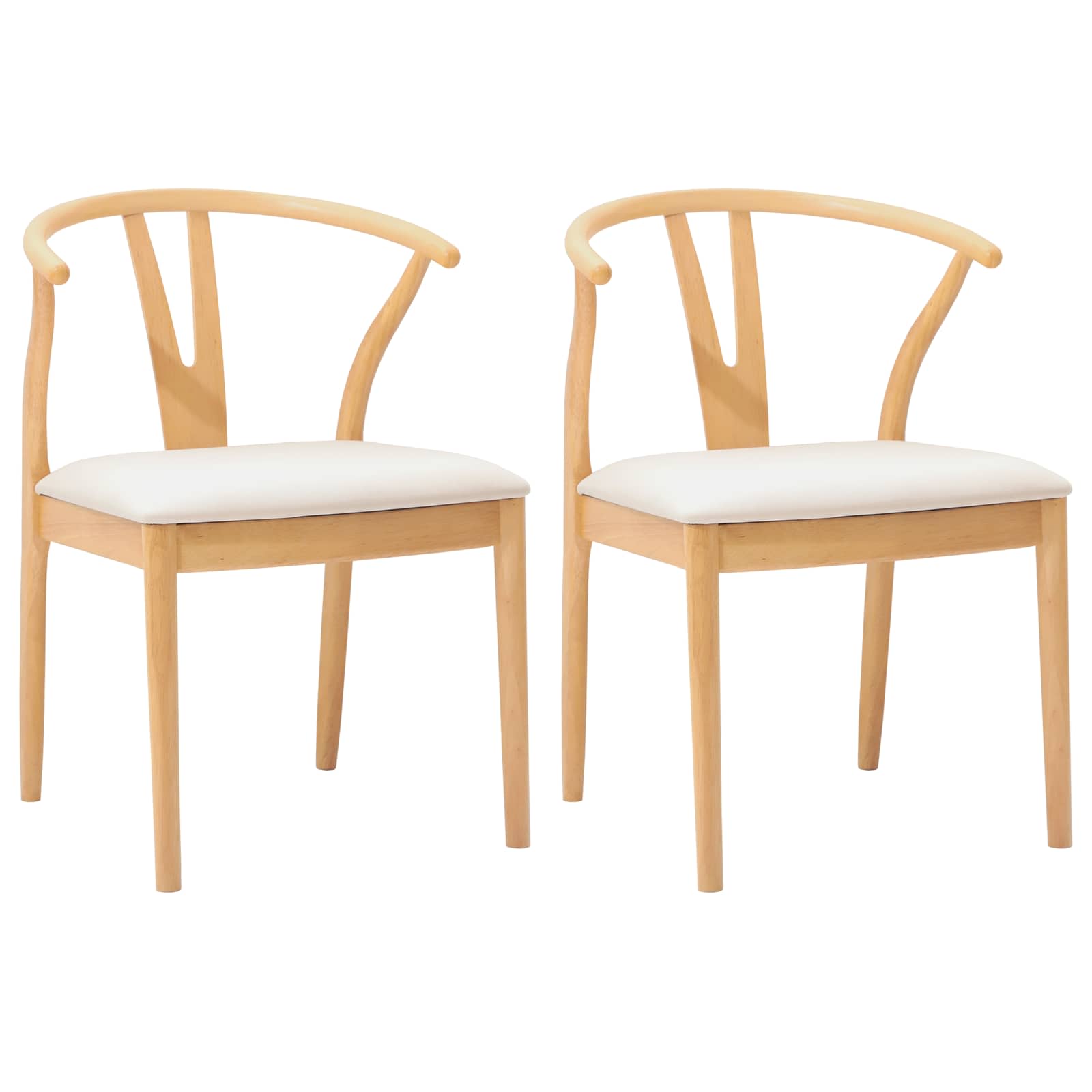 Stolac za blagovanje 2 pcs Prirodna i svijetla