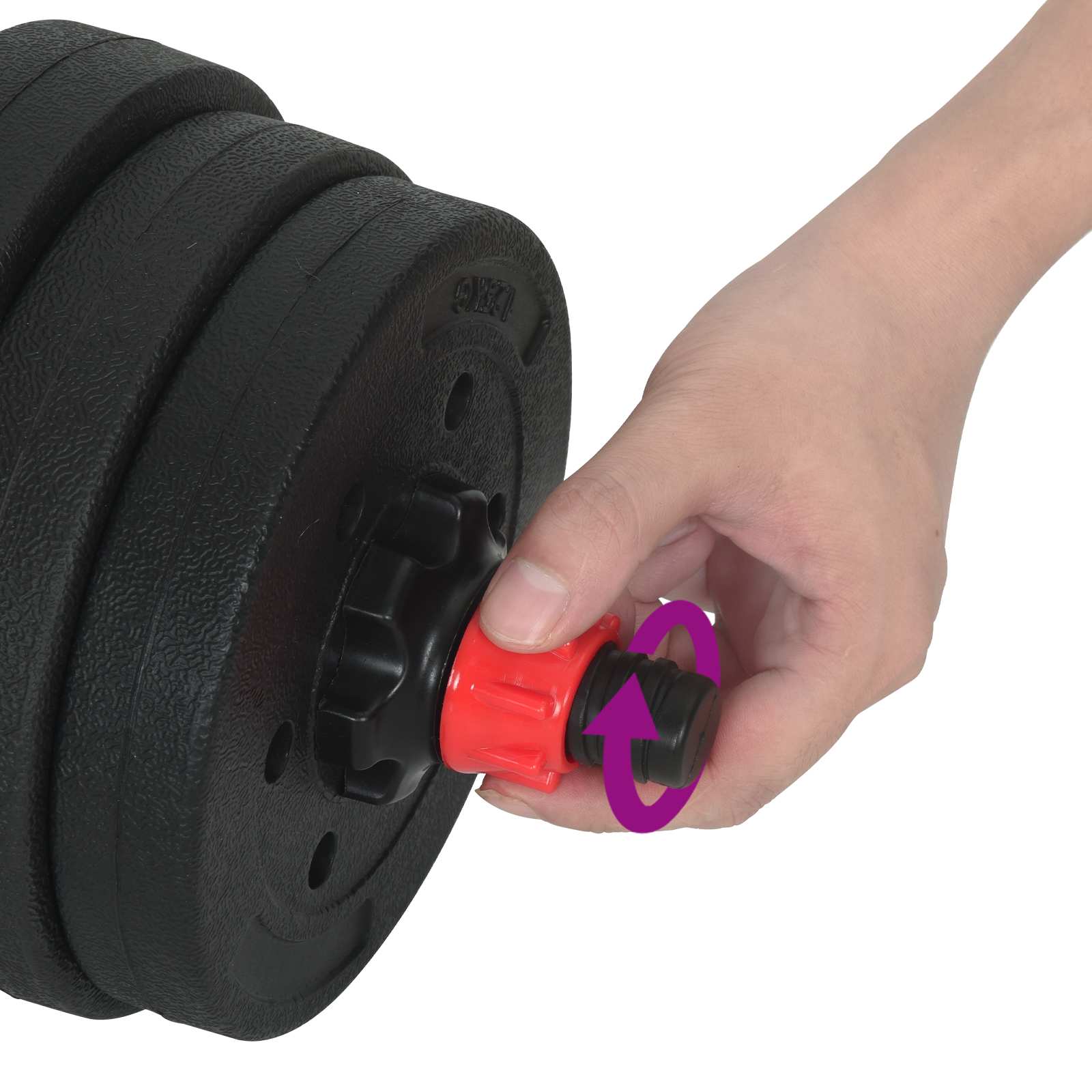 Set utega 4-u-1: bučica, težinska šipka i kettlebell 20 kg