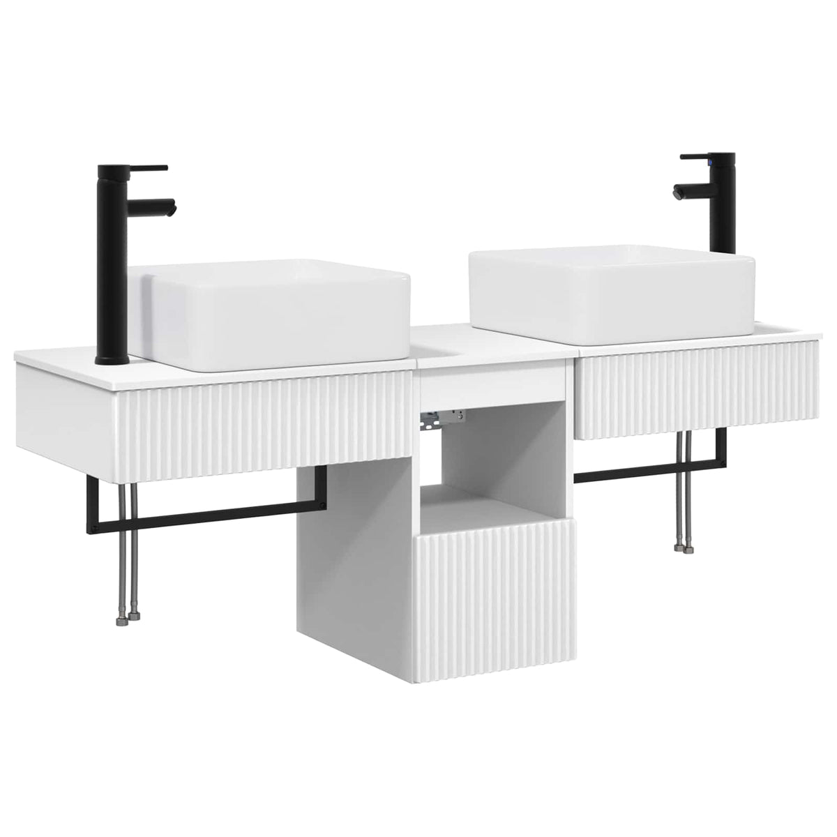 Set ormarića za kupaonicu 3 kom. Bijela 53 x 35 x 39 cm