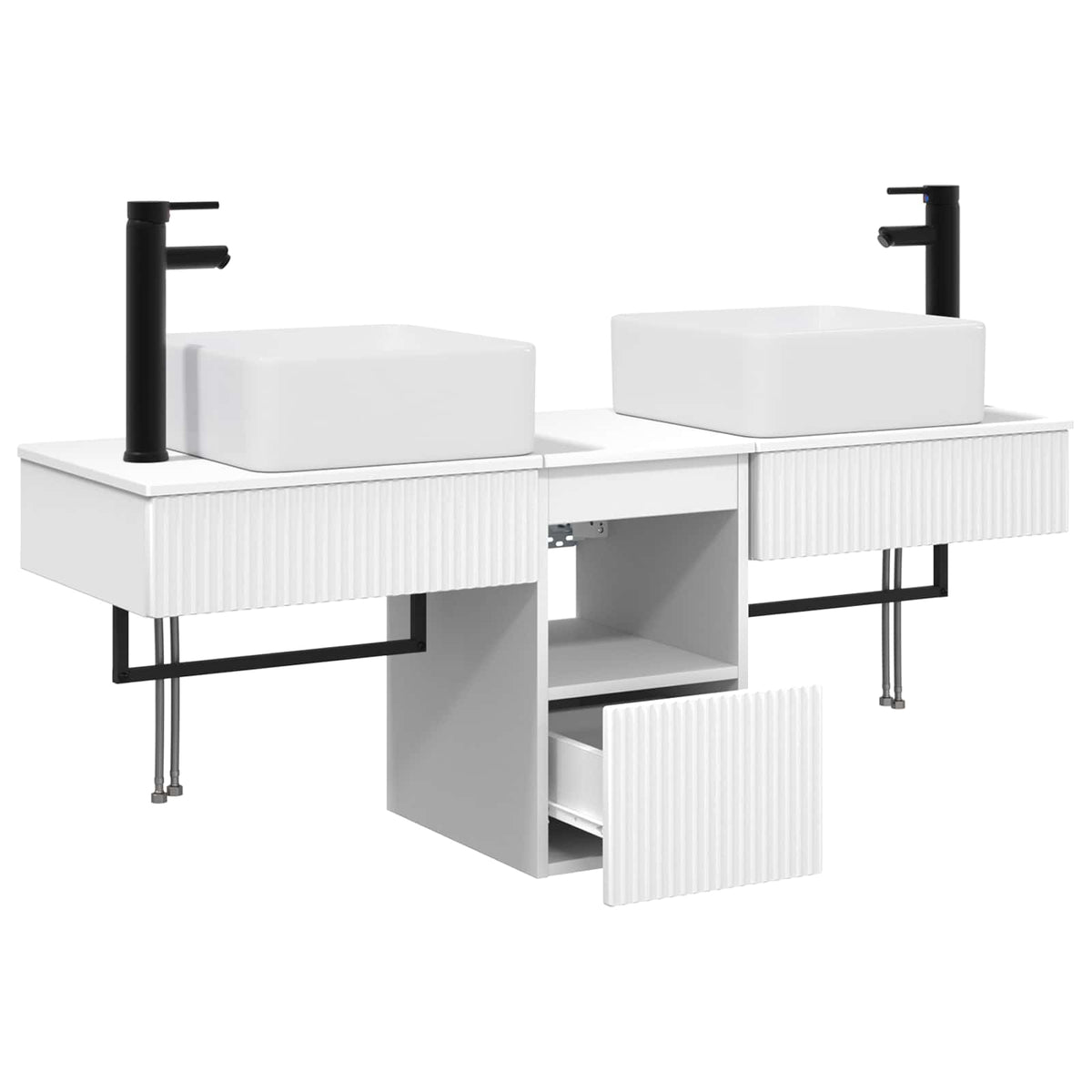 Set ormarića za kupaonicu 3 kom. Bijela 53 x 35 x 39 cm