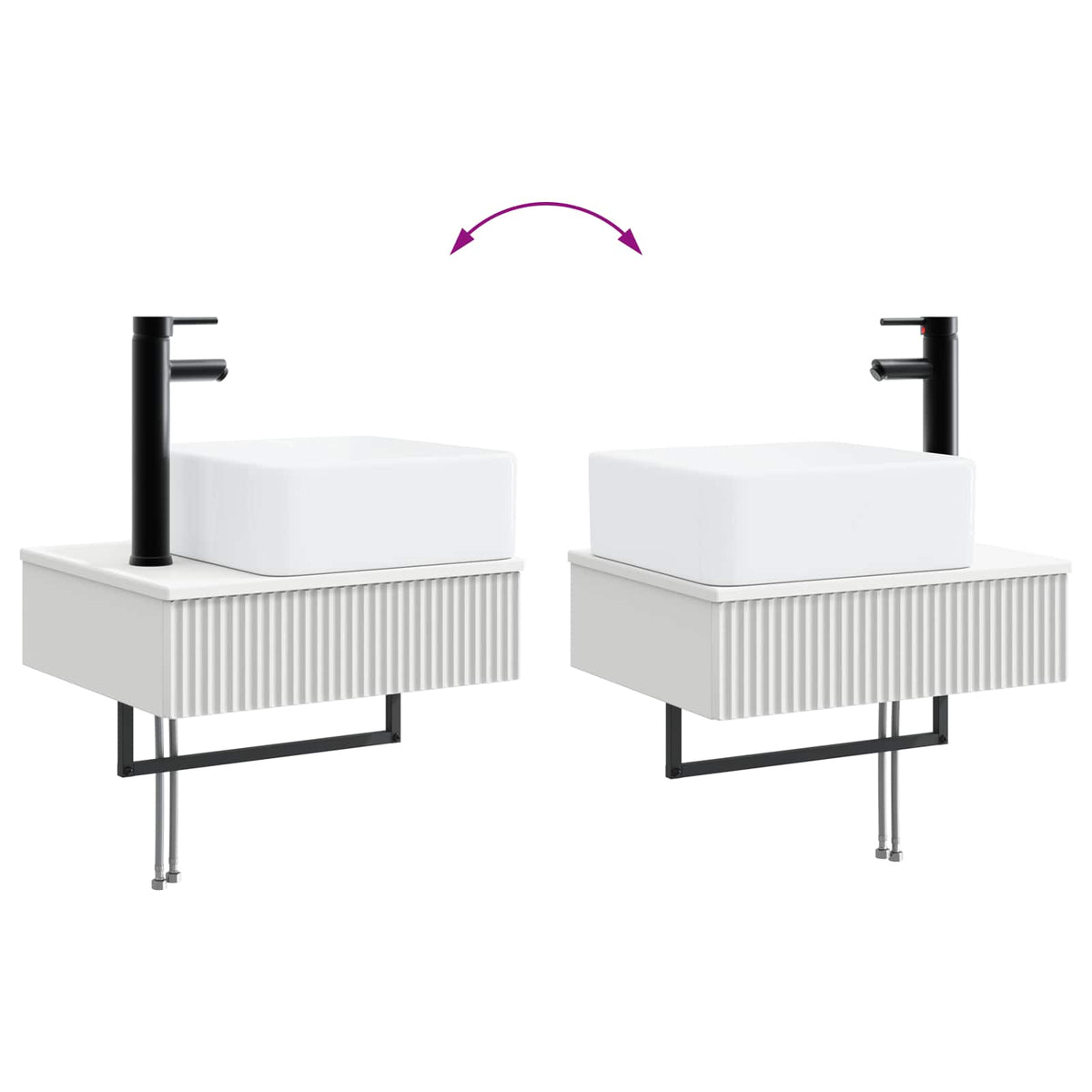 Set ormarića za kupaonicu 3 kom. Bijela 53 x 35 x 39 cm