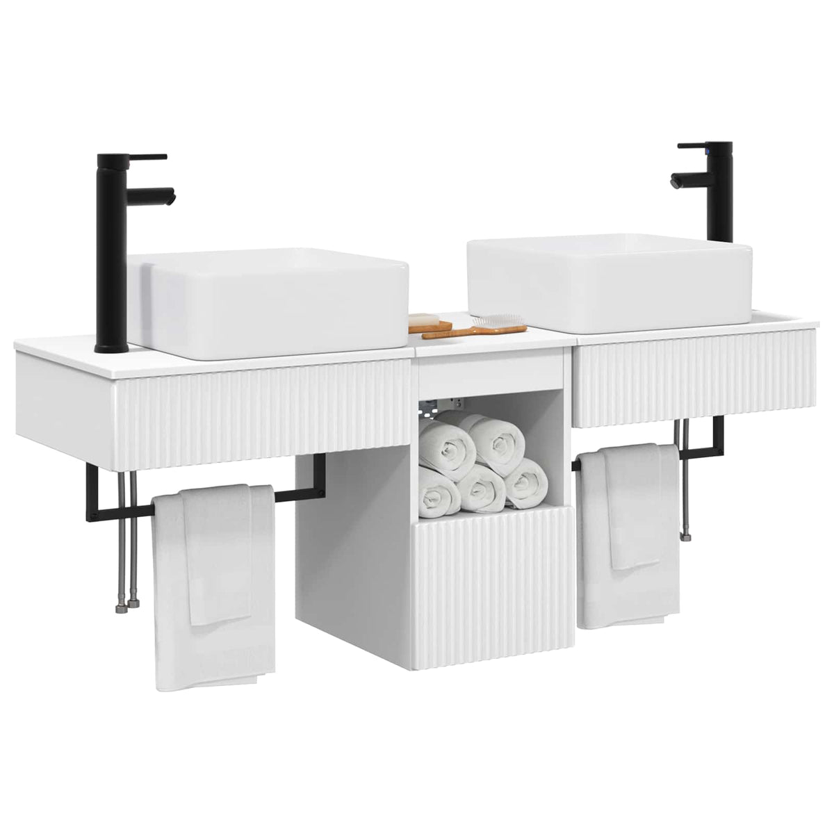 Set ormarića za kupaonicu 3 kom. Bijela 53 x 35 x 39 cm