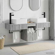 Set ormarića za kupaonicu 3 kom. Siva Sonoma 53 x 35 x 39 cm
