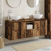 Set ormarića za kupaonicu 3 kom. Staro drvo 49,5 x 35 x 63 cm