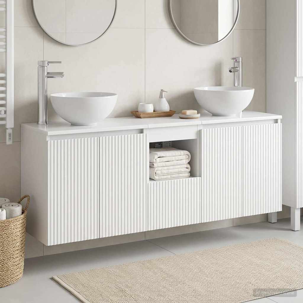 Set ormarića za kupaonicu 3 kom. Bijela 49,5 x 41 x 64,5 cm