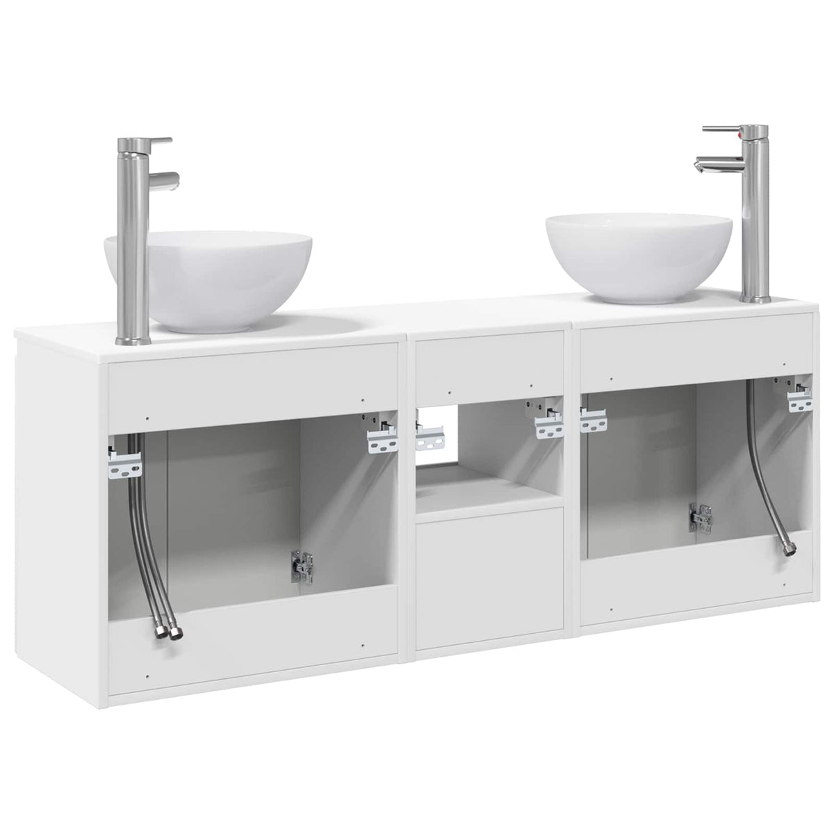 Set ormarića za kupaonicu 3 kom. Bijela 49,5 x 41 x 64,5 cm
