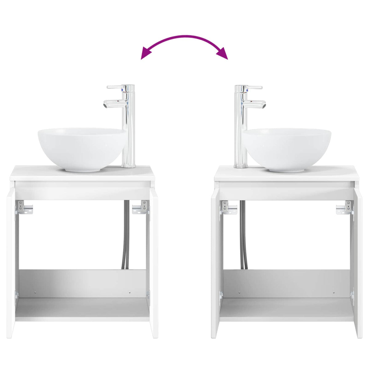 Set ormarića za kupaonicu 3 kom. Bijela 49,5 x 41 x 64,5 cm