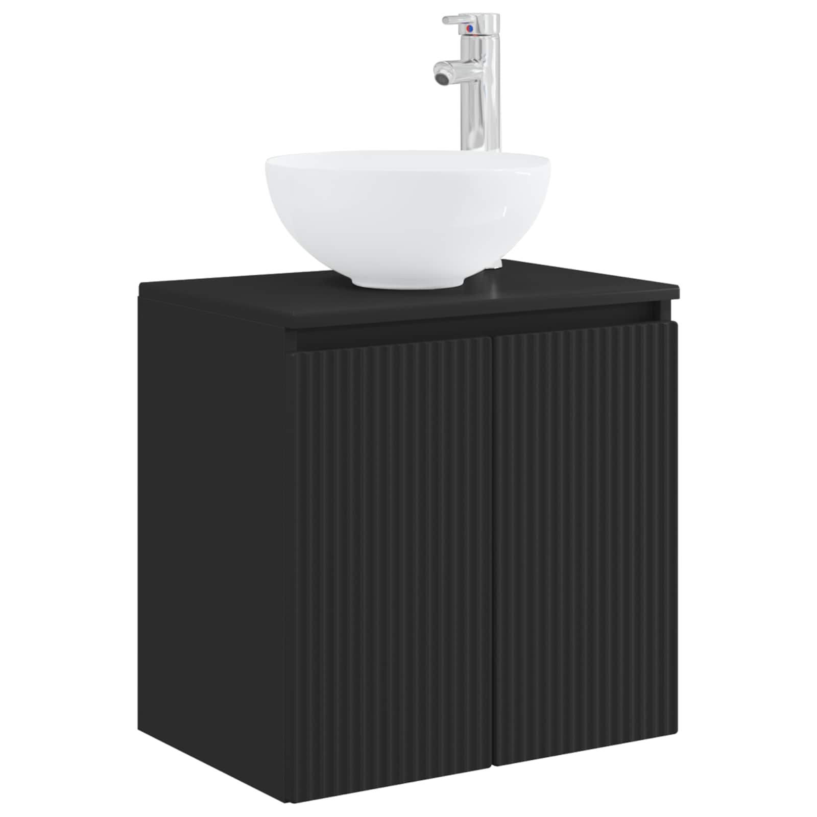 Set ormarića za kupaonicu 3 kom. Crna 49,5 x 41 x 64,5 cm