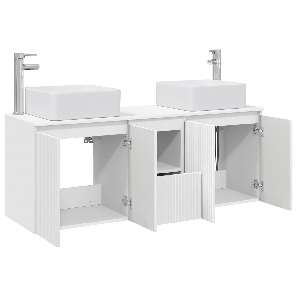 Set ormarića za kupaonicu 3 kom. Bijela 49,5 x 41 x 63 cm