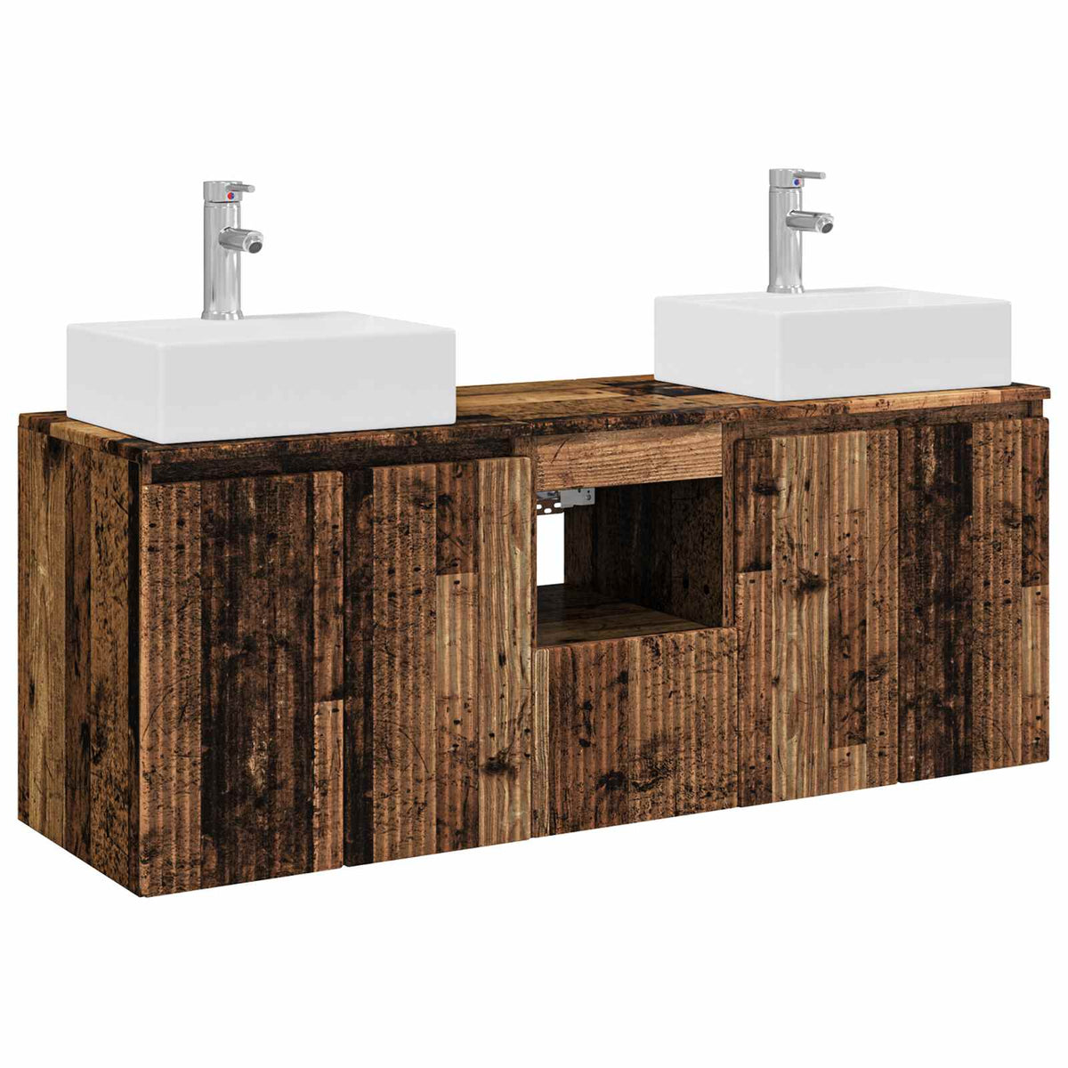 Set ormarića za kupaonicu 3 kom. Staro drvo 49,5 x 41 x 62,5 cm