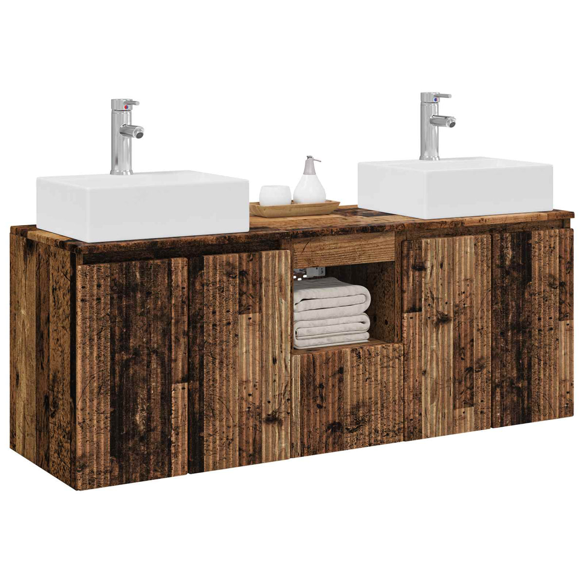 Set ormarića za kupaonicu 3 kom. Staro drvo 49,5 x 41 x 62,5 cm