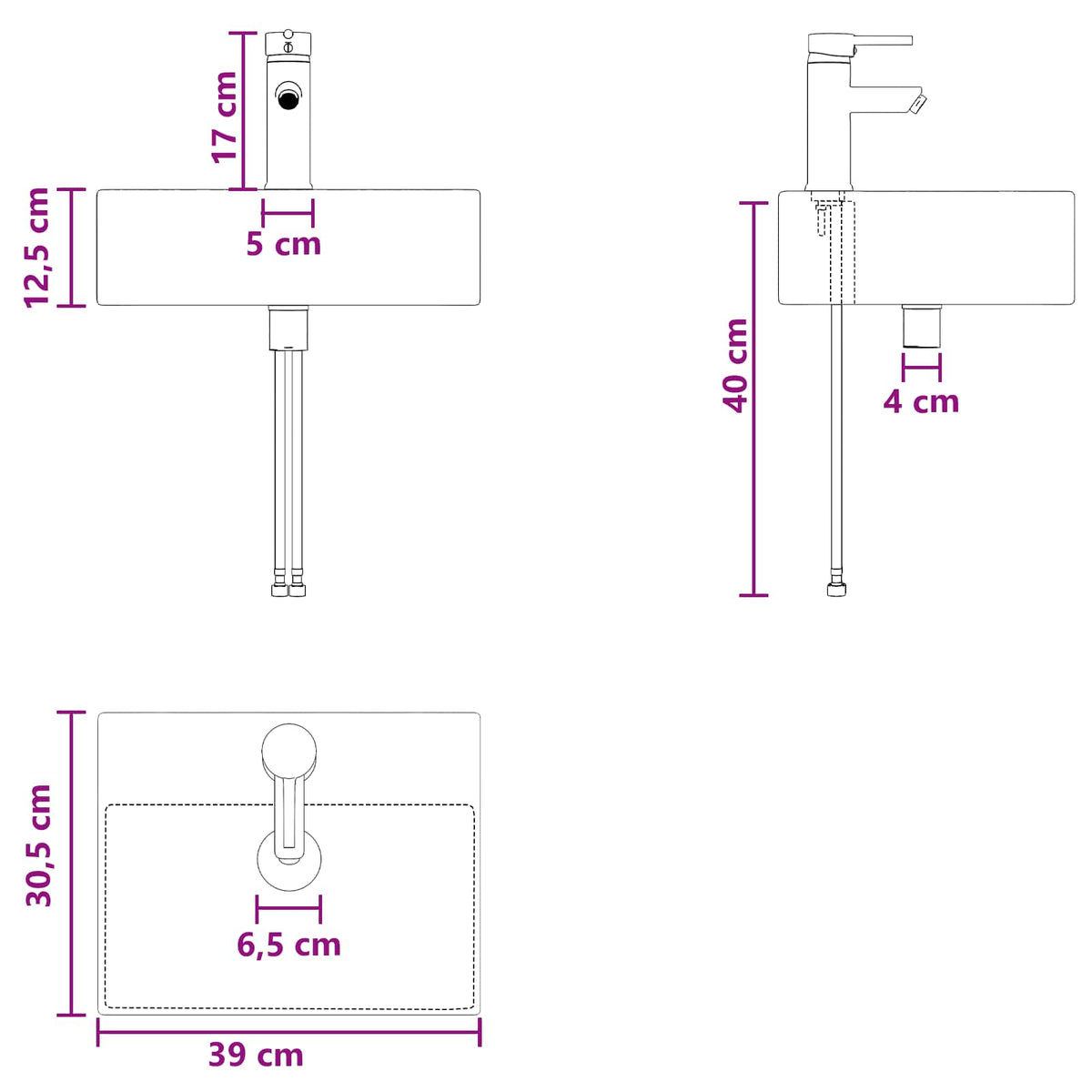 Set ormarića za kupaonicu 3 kom. Staro drvo 49,5 x 41 x 62,5 cm
