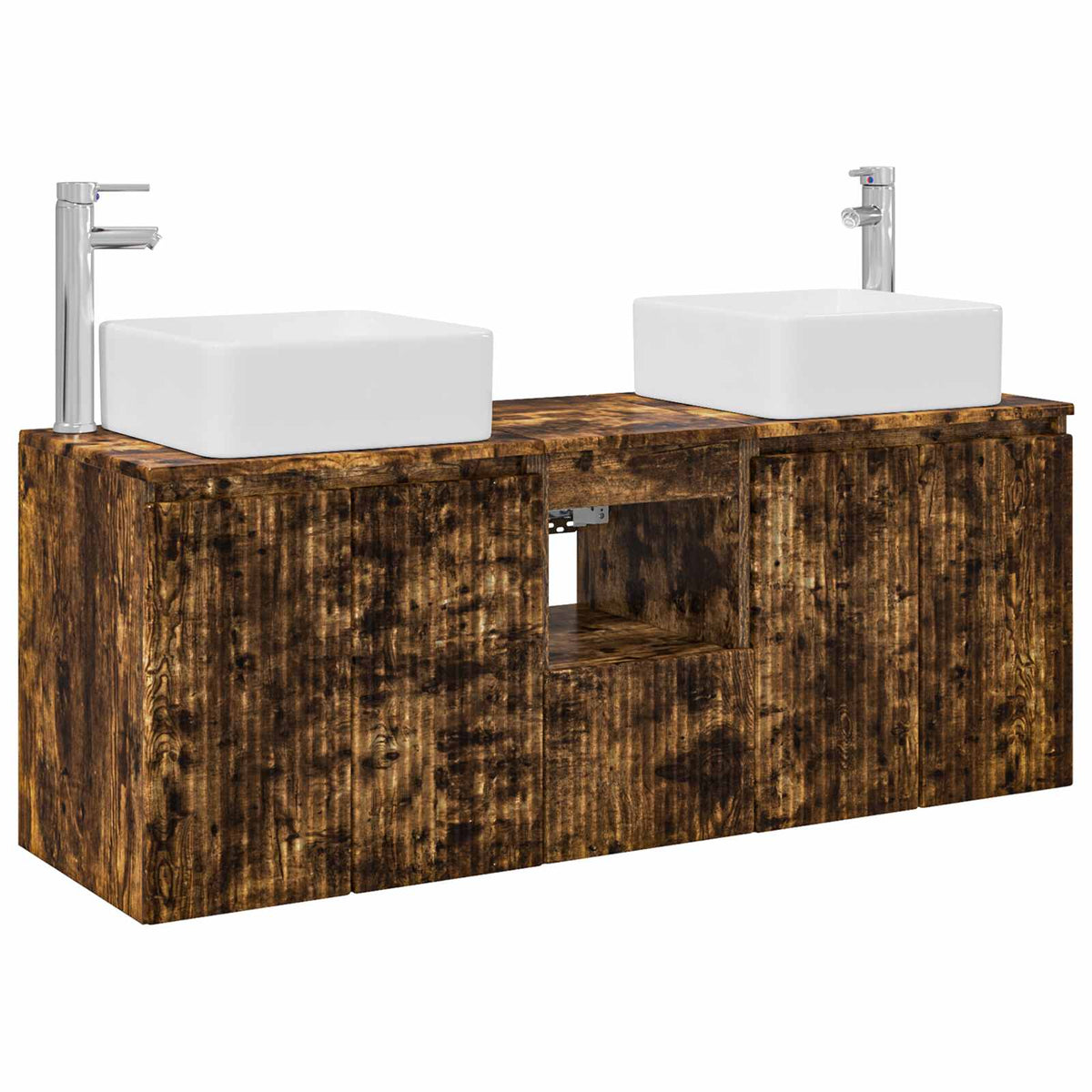 Set ormarića za kupaonicu 3 kom. Dimljeni hrast 53 x 35 x 63 cm