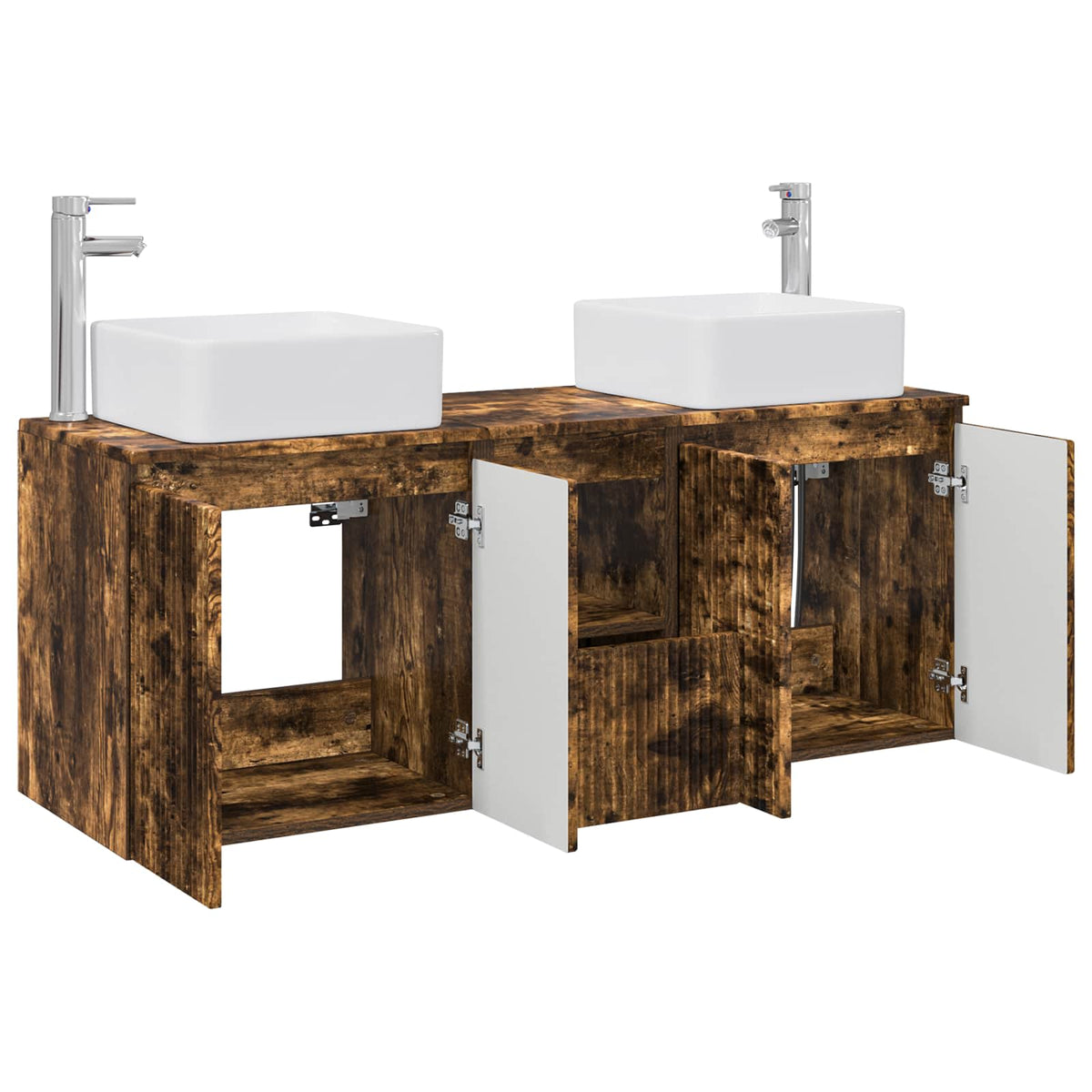 Set ormarića za kupaonicu 3 kom. Dimljeni hrast 53 x 35 x 63 cm