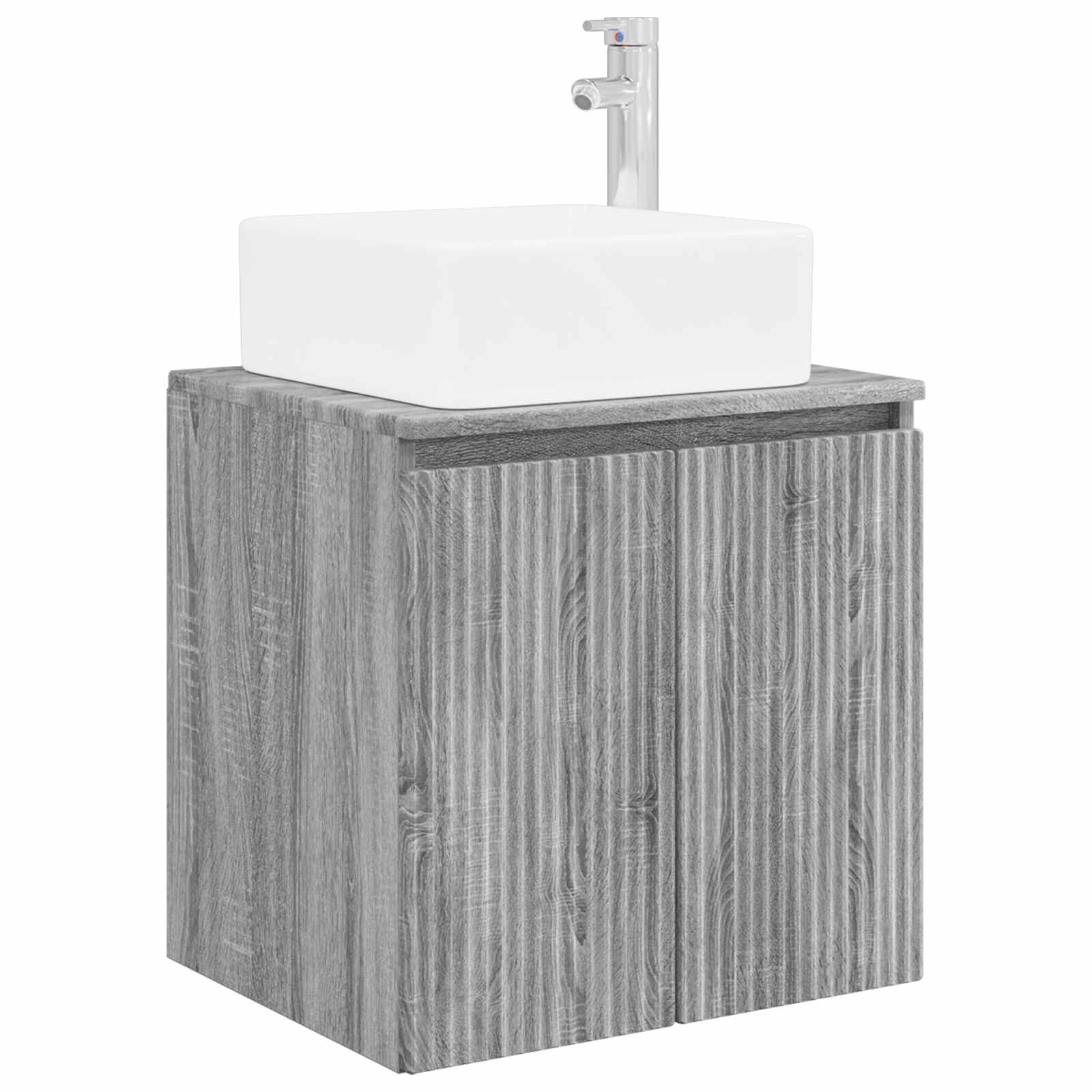 Set ormarića za kupaonicu 3 kom. Siva Sonoma 53 x 35 x 63 cm