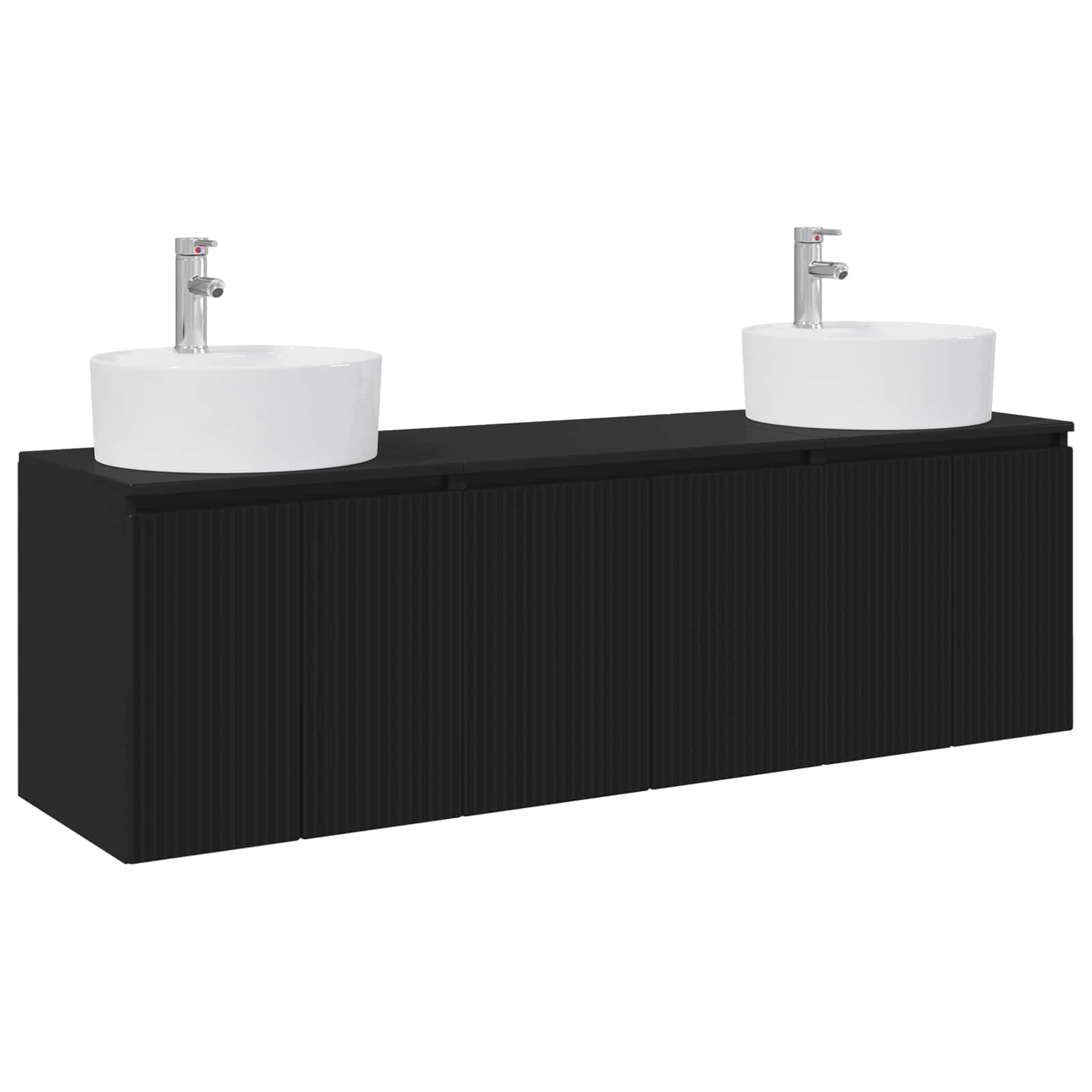 Set ormarića za kupaonicu 3 kom. Crna 49,5 x 44,5 x 65 cm