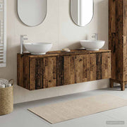 Set ormarića za kupaonicu 3 kom. Staro drvo 49,5 x 44,5 x 65 cm