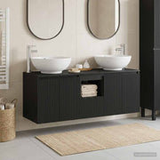 Set ormarića za kupaonicu 3 kom. Crna 49,5 x 44,5 x 65 cm