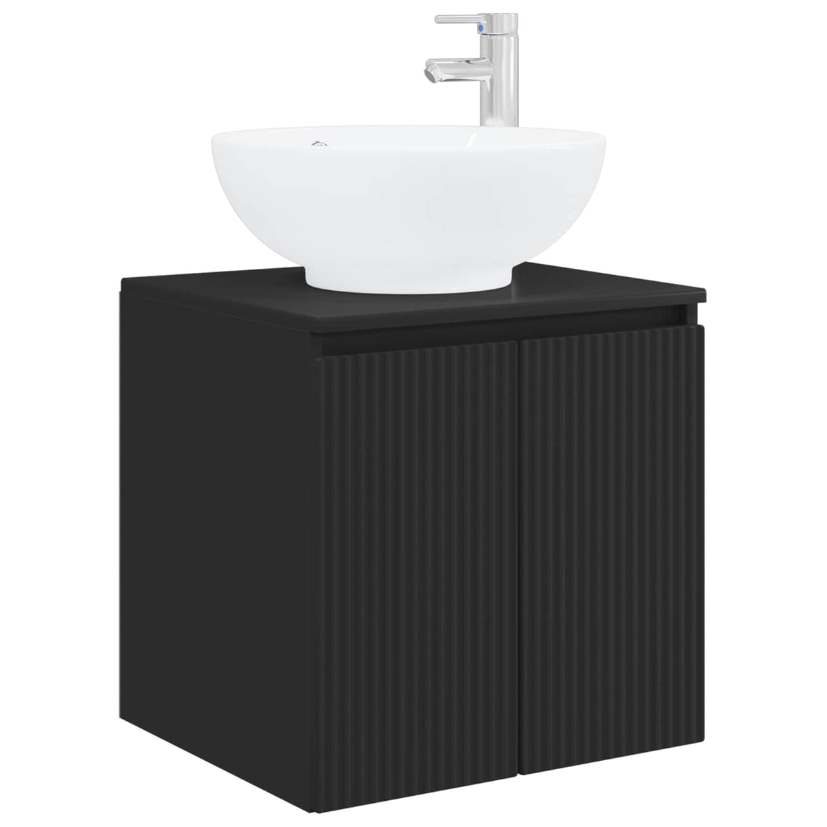 Set ormarića za kupaonicu 3 kom. Crna 49,5 x 44,5 x 65 cm
