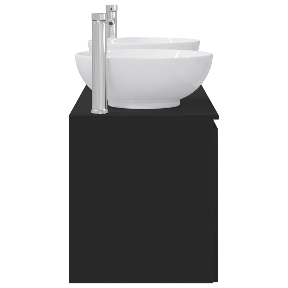 Set ormarića za kupaonicu 3 kom. Crna 49,5 x 44,5 x 65 cm