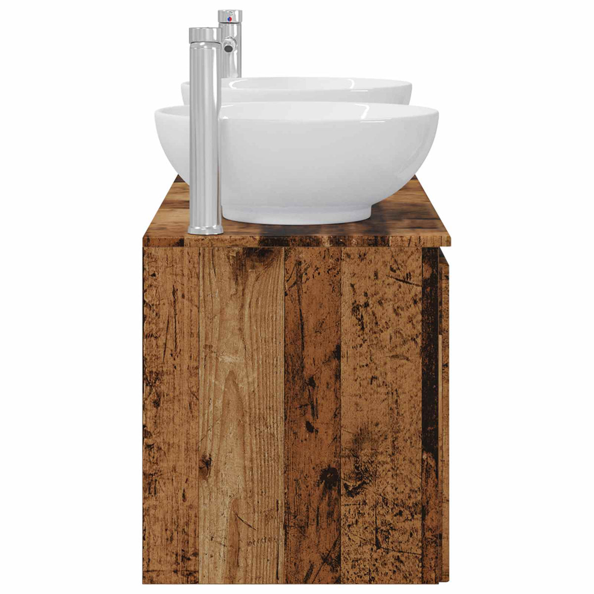 Set ormarića za kupaonicu 3 kom. Staro drvo 49,5 x 44,5 x 65 cm