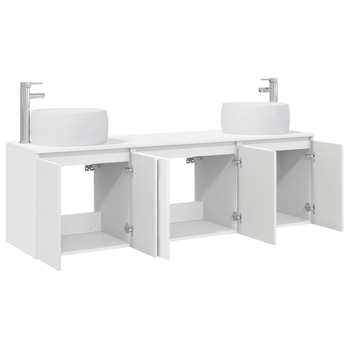 Set ormarića za kupaonicu 3 kom. Bijela 49,5 x 44,5 x 66 cm