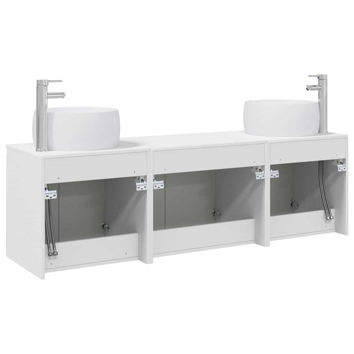 Set ormarića za kupaonicu 3 kom. Bijela 49,5 x 44,5 x 66 cm