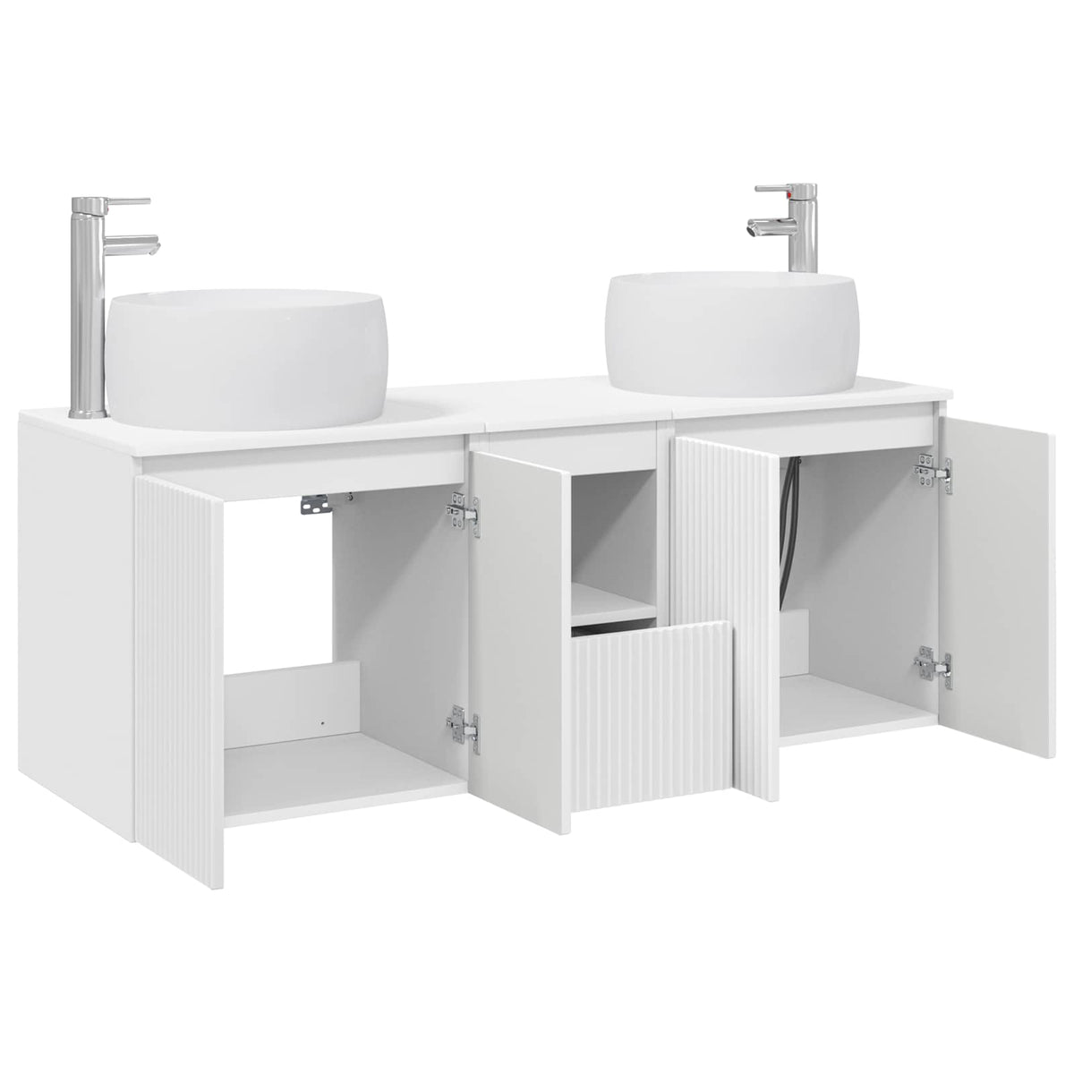 Set ormarića za kupaonicu 3 kom. Bijela 49,5 x 44,5 x 66 cm