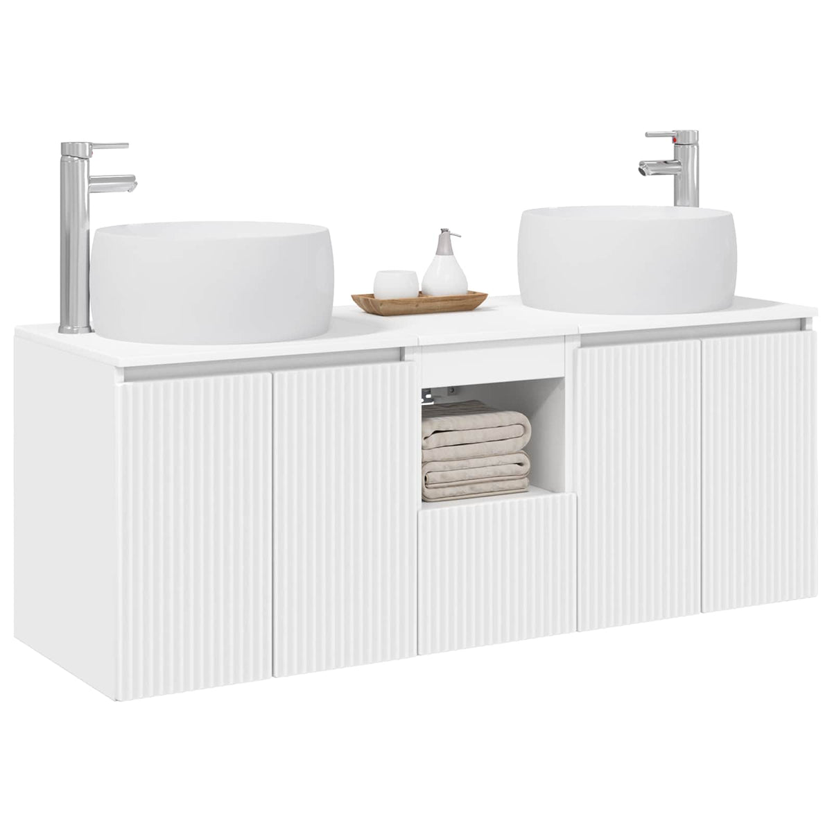 Set ormarića za kupaonicu 3 kom. Bijela 49,5 x 44,5 x 66 cm