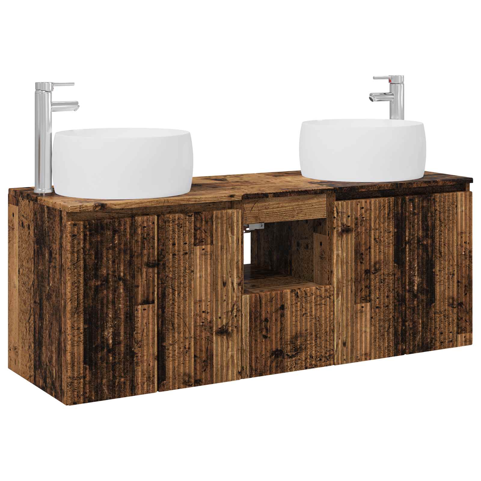 Set ormarića za kupaonicu 3 kom. Staro drvo 49,5 x 44,5 x 66 cm