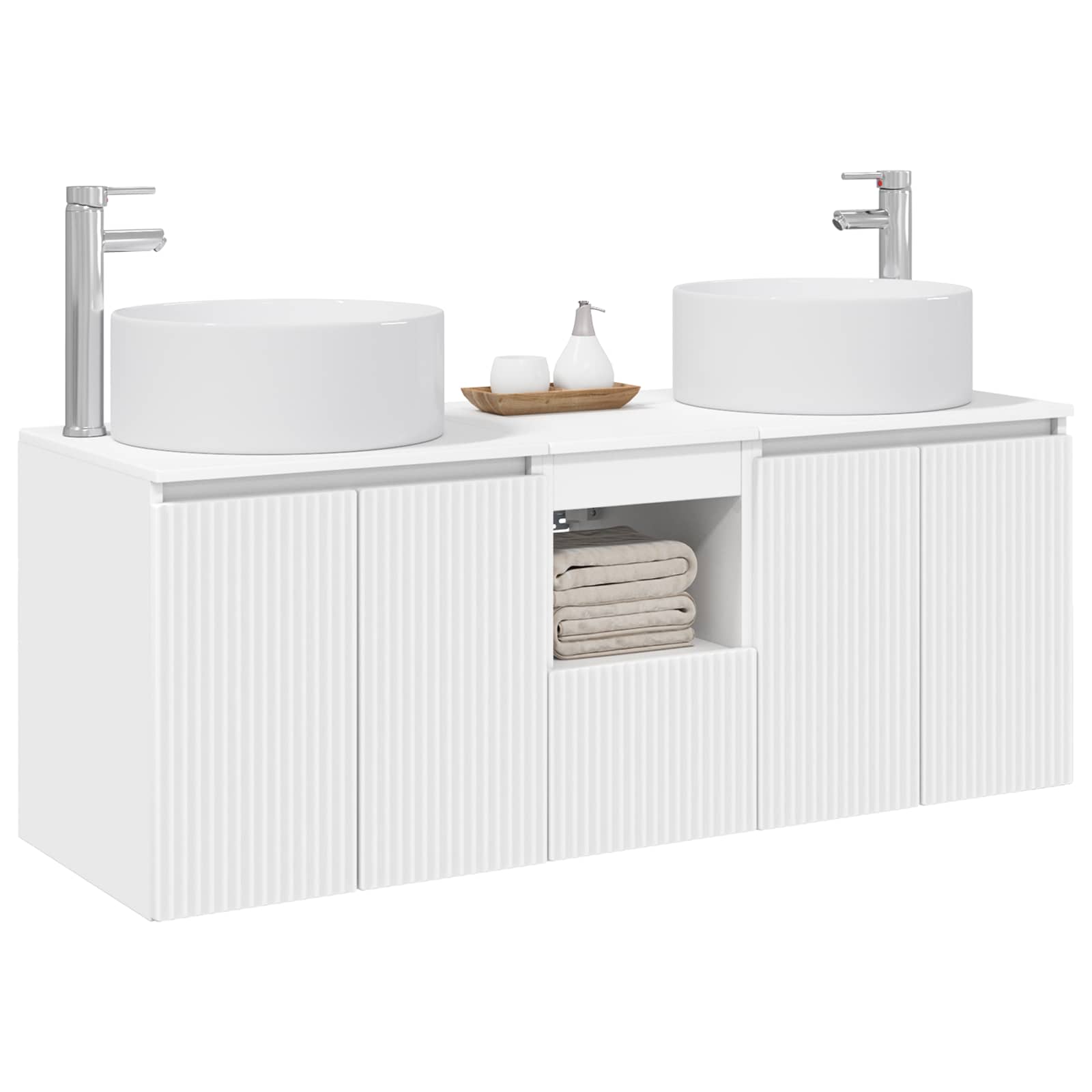 Set ormarića za kupaonicu 3 kom. Bijela 49,5 x 44,5 x 65,5 cm
