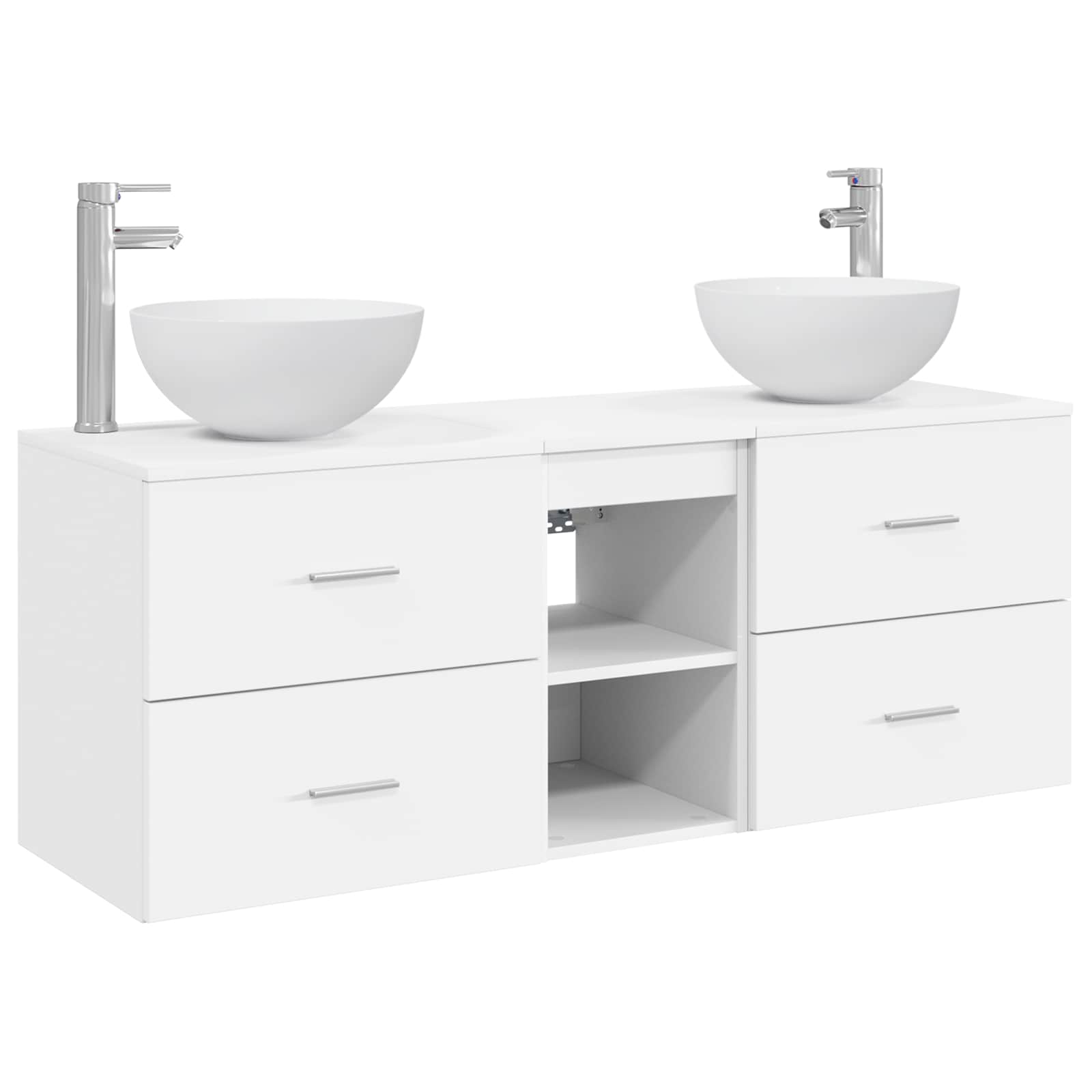 Set ormarića za kupaonicu 3 kom. Bijela 49,5 x 35 x 63 cm