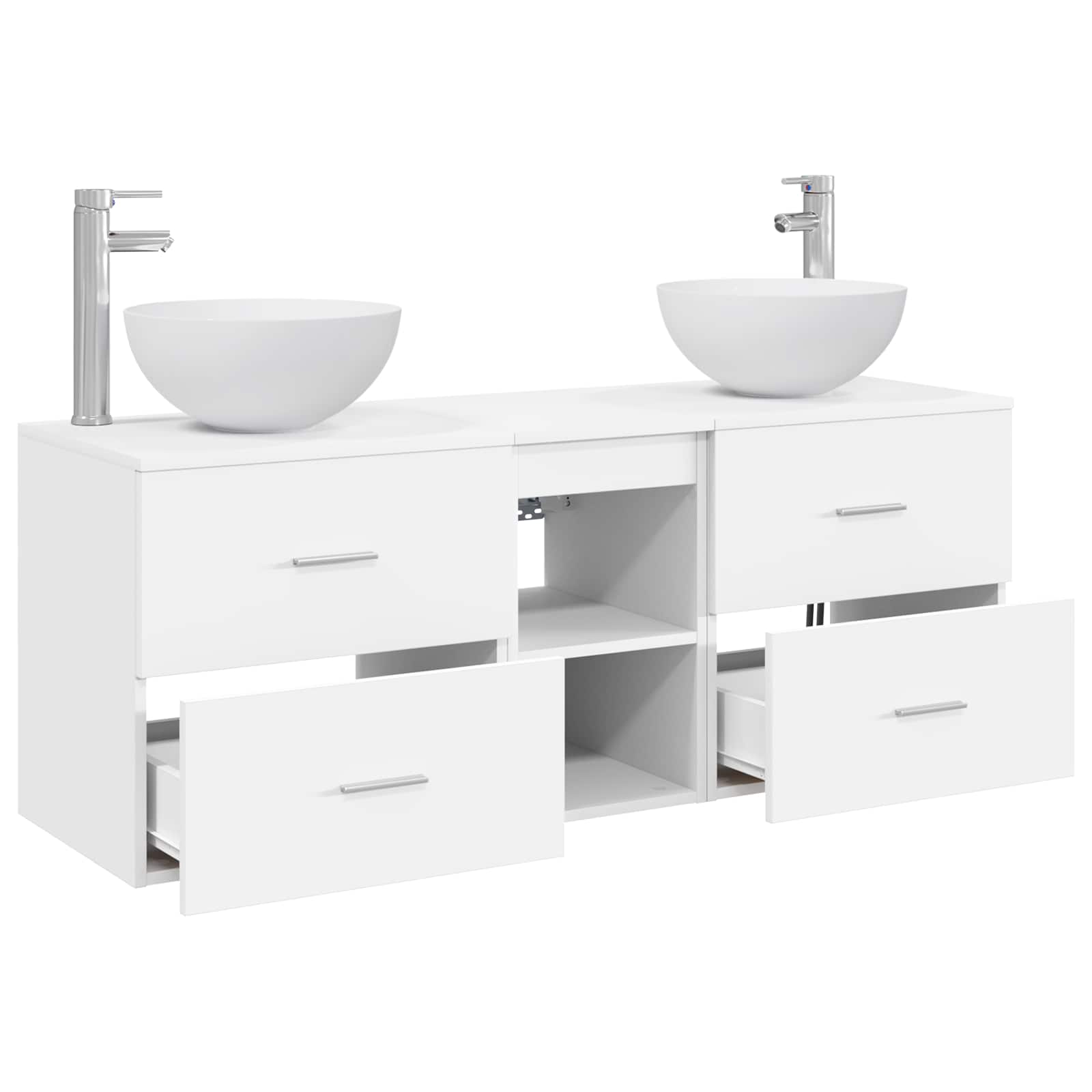 Set ormarića za kupaonicu 3 kom. Bijela 49,5 x 35 x 63 cm