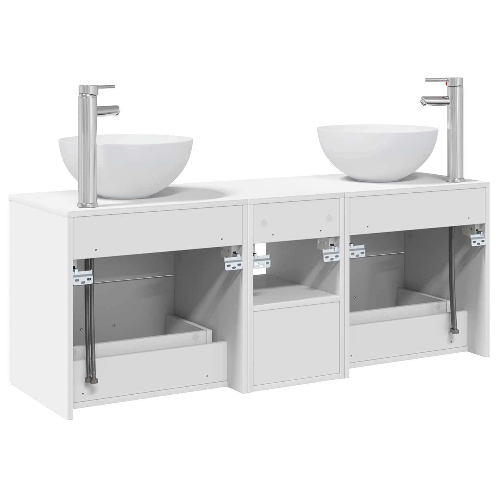 Set ormarića za kupaonicu 3 kom. Bijela 49,5 x 35 x 63 cm