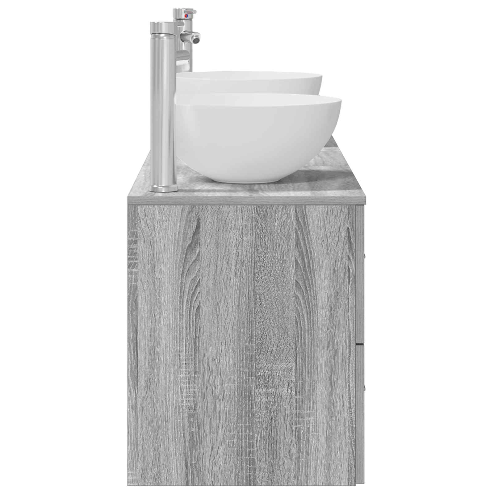 Set ormarića za kupaonicu 3 kom. Siva Sonoma 49,5 x 35 x 63 cm
