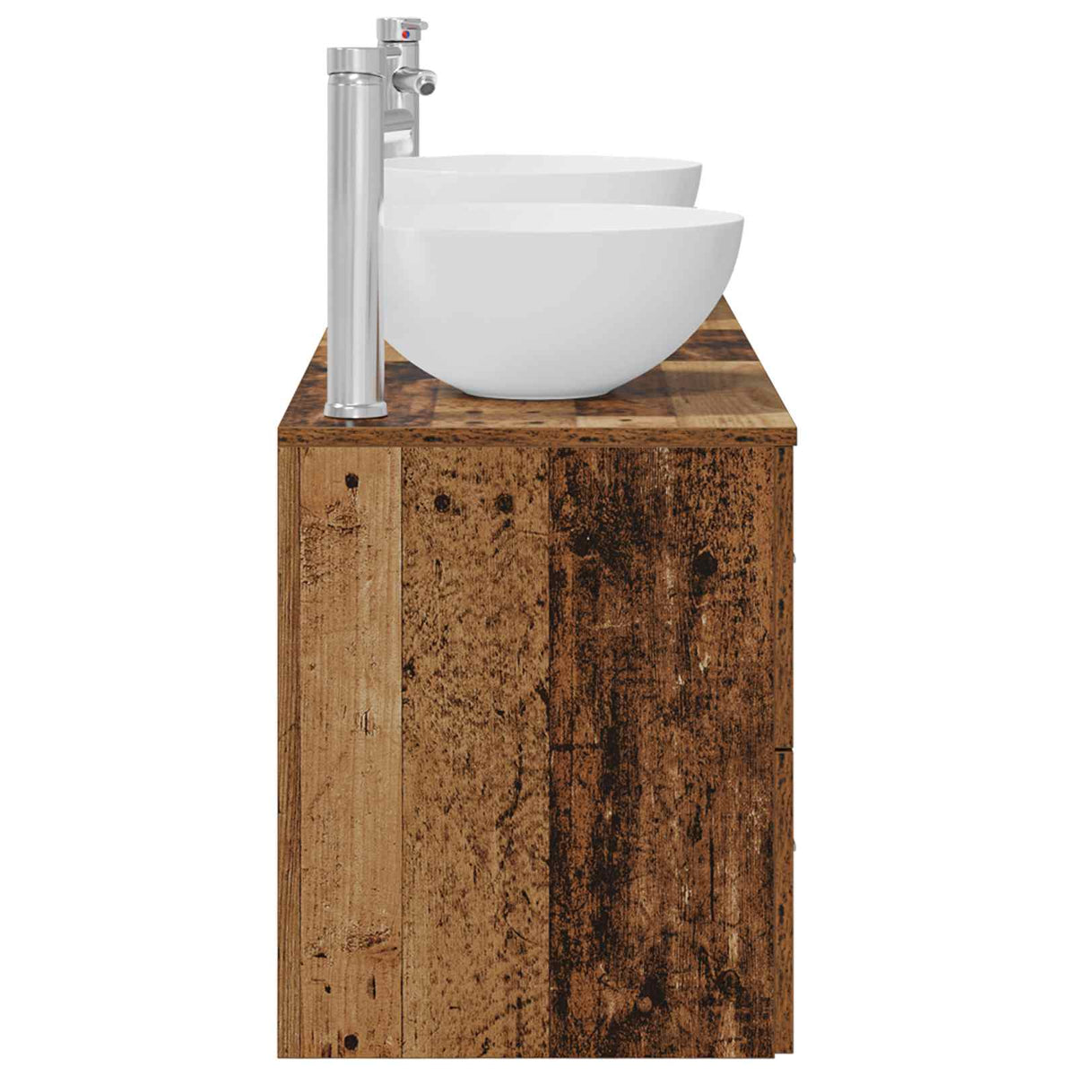 Set ormarića za kupaonicu 3 kom. Staro drvo 49,5 x 35 x 63 cm