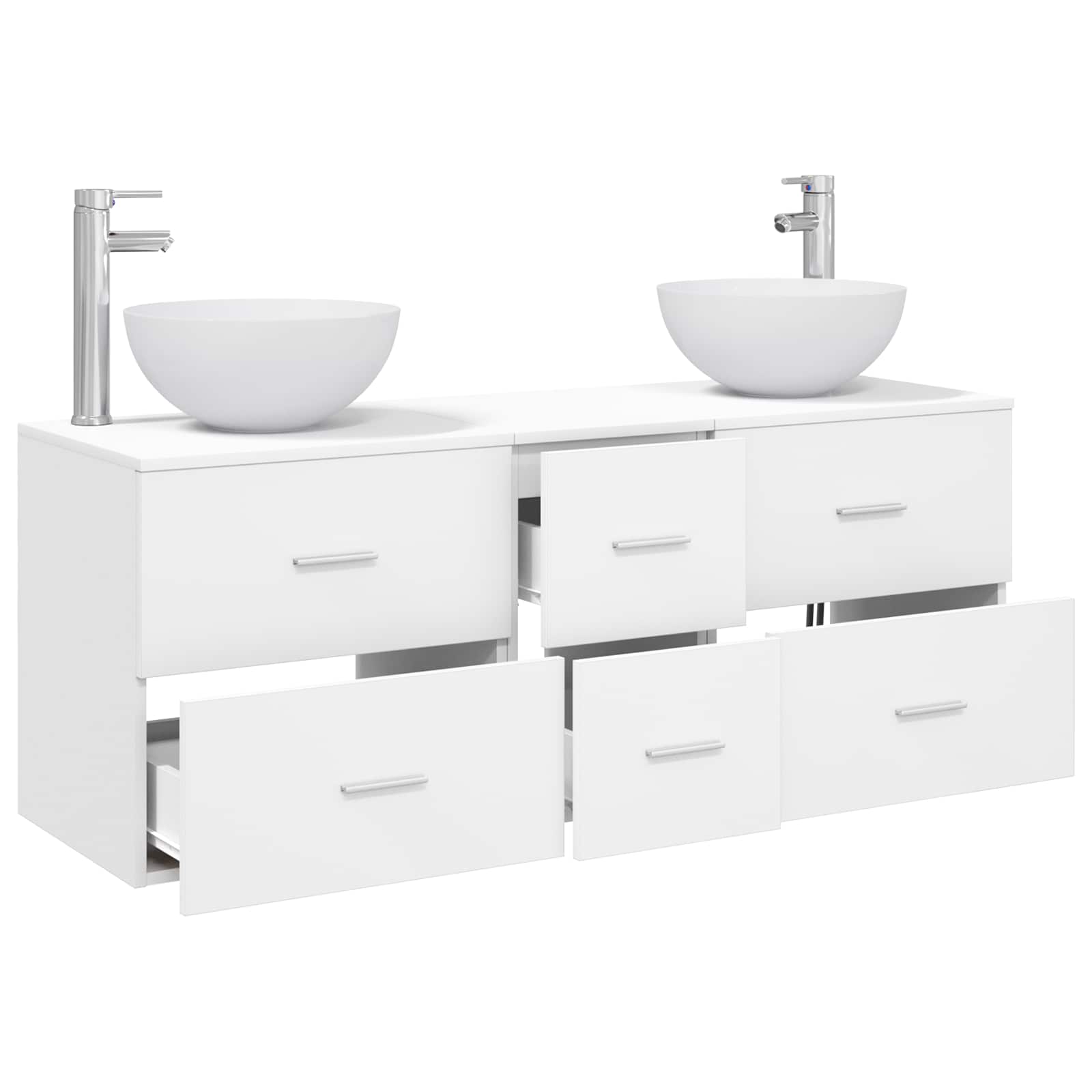 Set ormarića za kupaonicu 3 kom. Bijela 49,5 x 35 x 63 cm