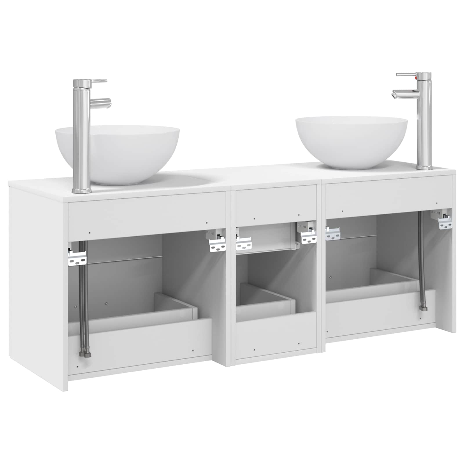 Set ormarića za kupaonicu 3 kom. Bijela 49,5 x 35 x 63 cm