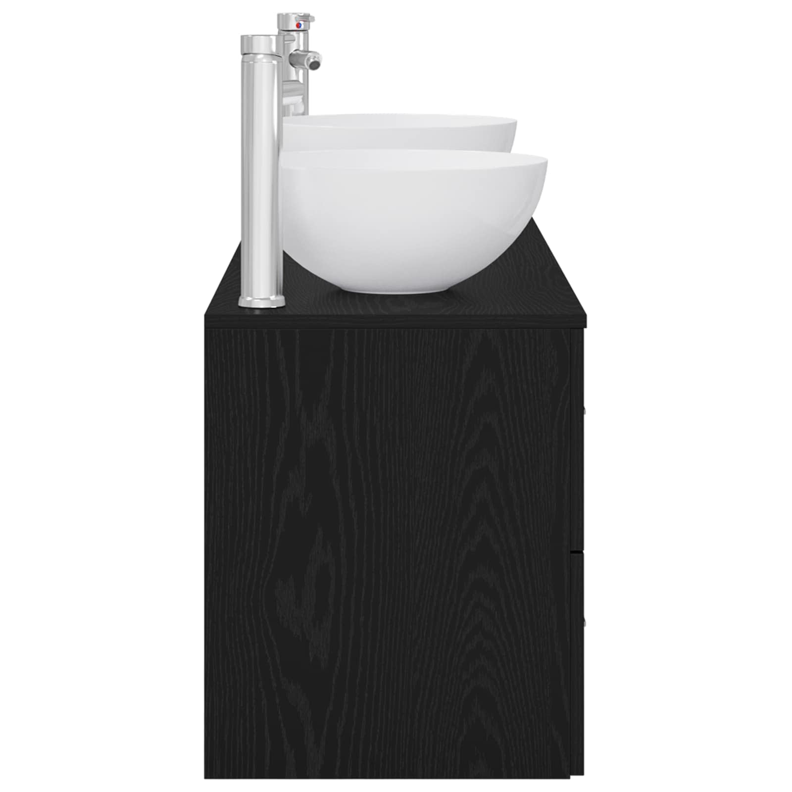 Set ormarića za kupaonicu 3 kom. Crni hrast 49,5 x 35 x 63 cm