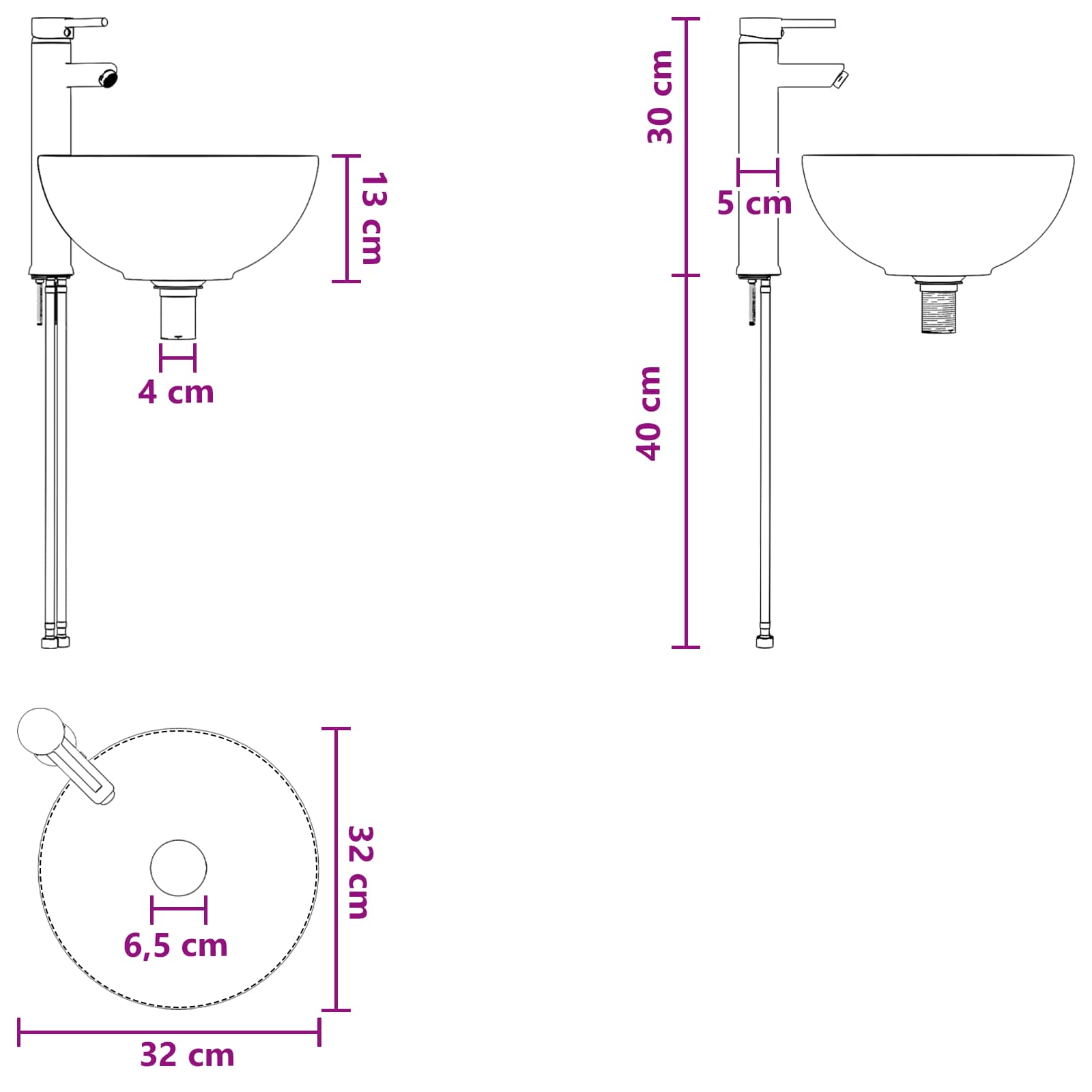 Set ormarića za kupaonicu 3 kom. Crni hrast 49,5 x 35 x 63 cm