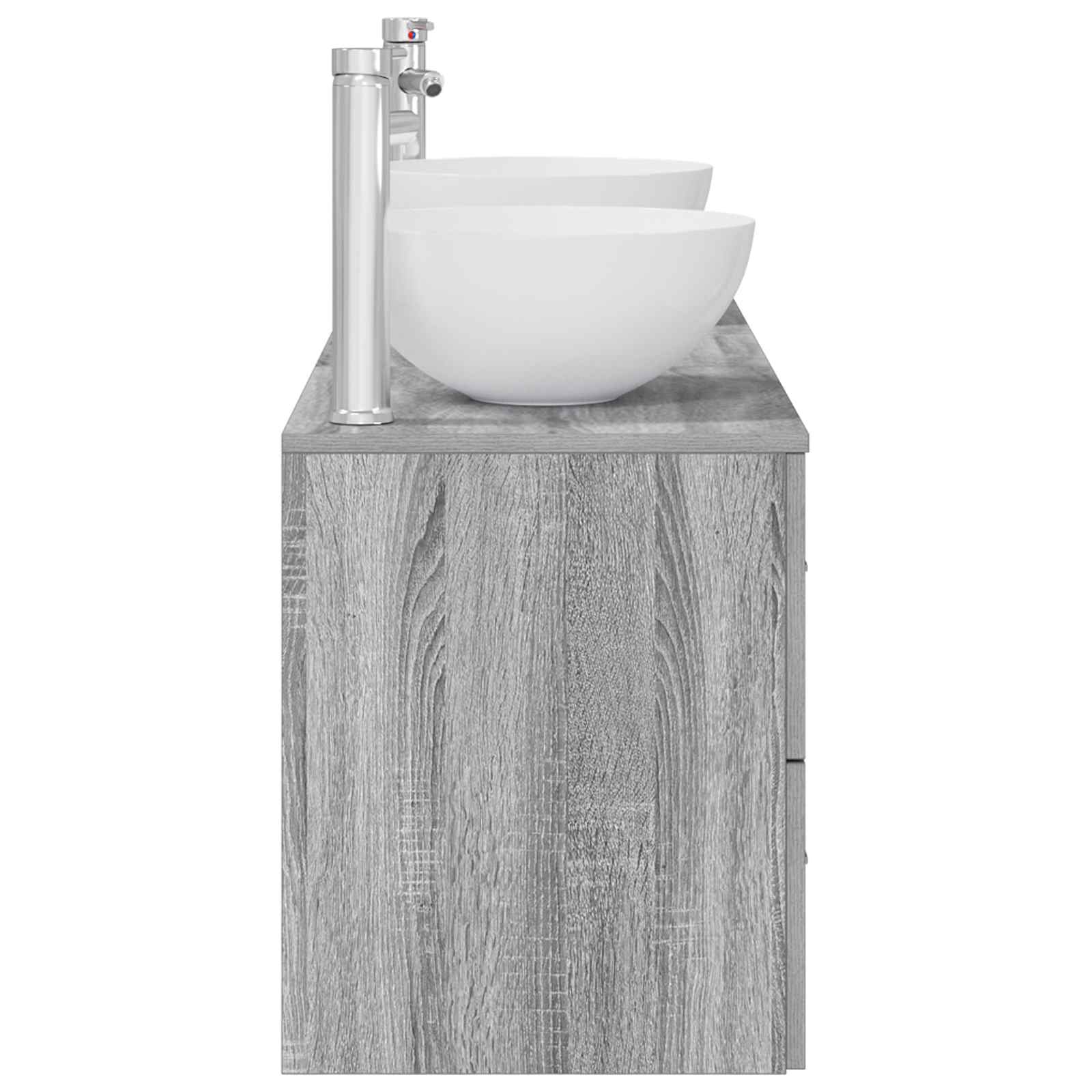 Set ormarića za kupaonicu 3 kom. Siva Sonoma 49,5 x 35 x 63 cm