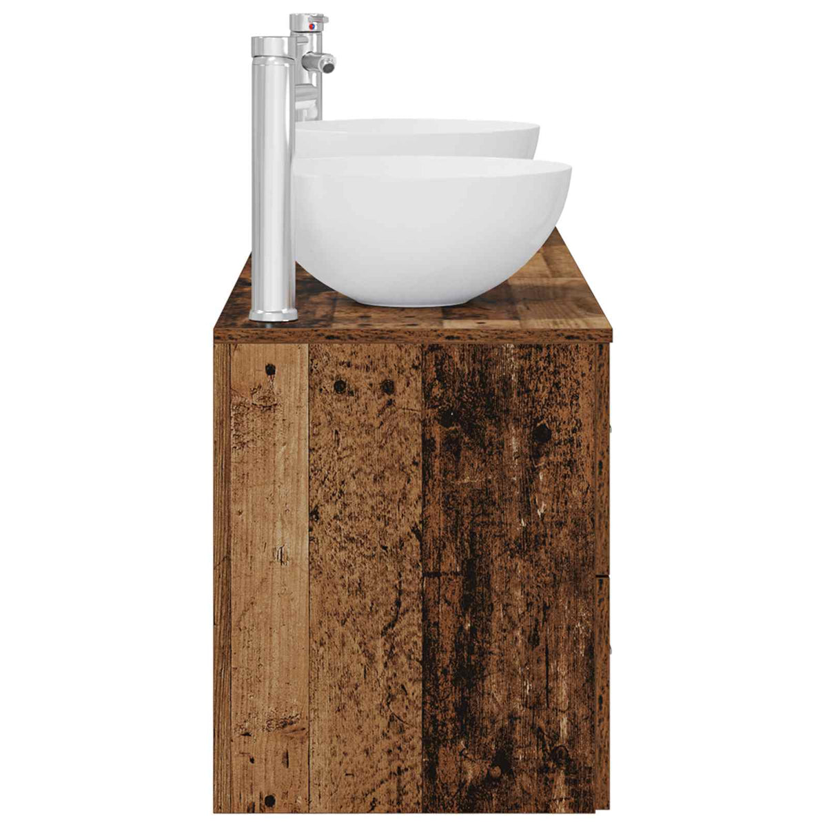 Set ormarića za kupaonicu 3 kom. Staro drvo 49,5 x 35 x 63 cm