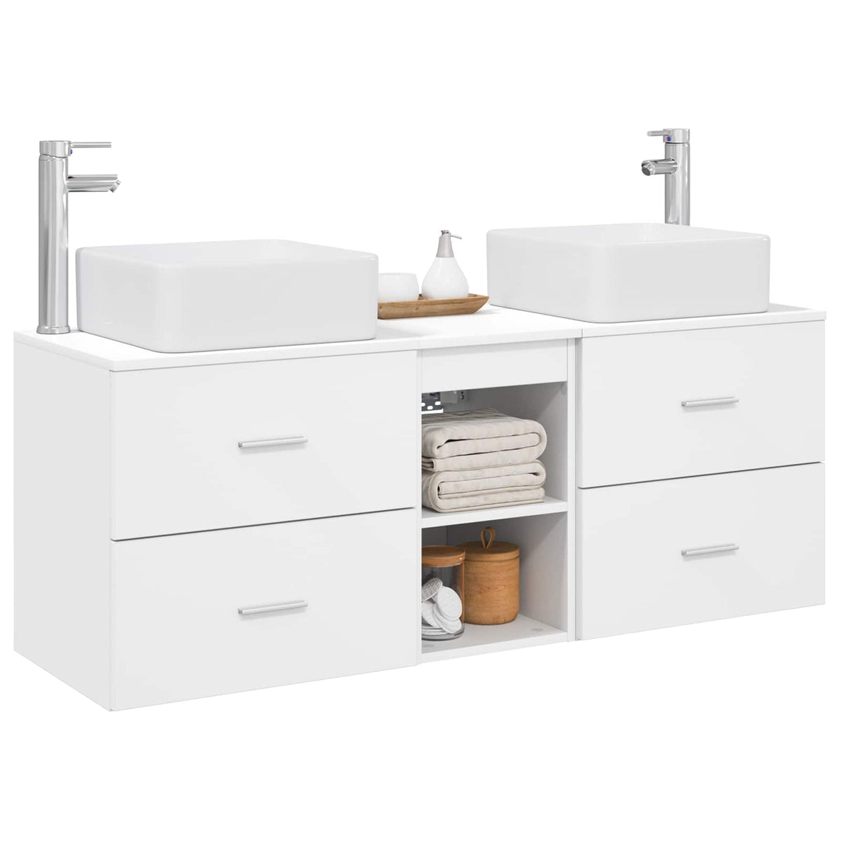 Set ormarića za kupaonicu 3 kom. Bijela 49,5 x 41 x 63 cm