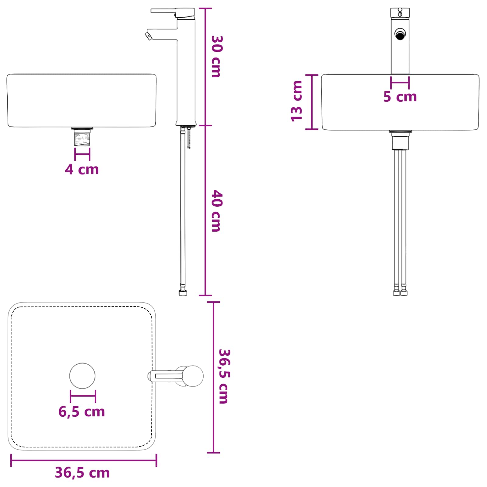 Set ormarića za kupaonicu 3 kom. Staro drvo 49,5 x 41 x 63 cm