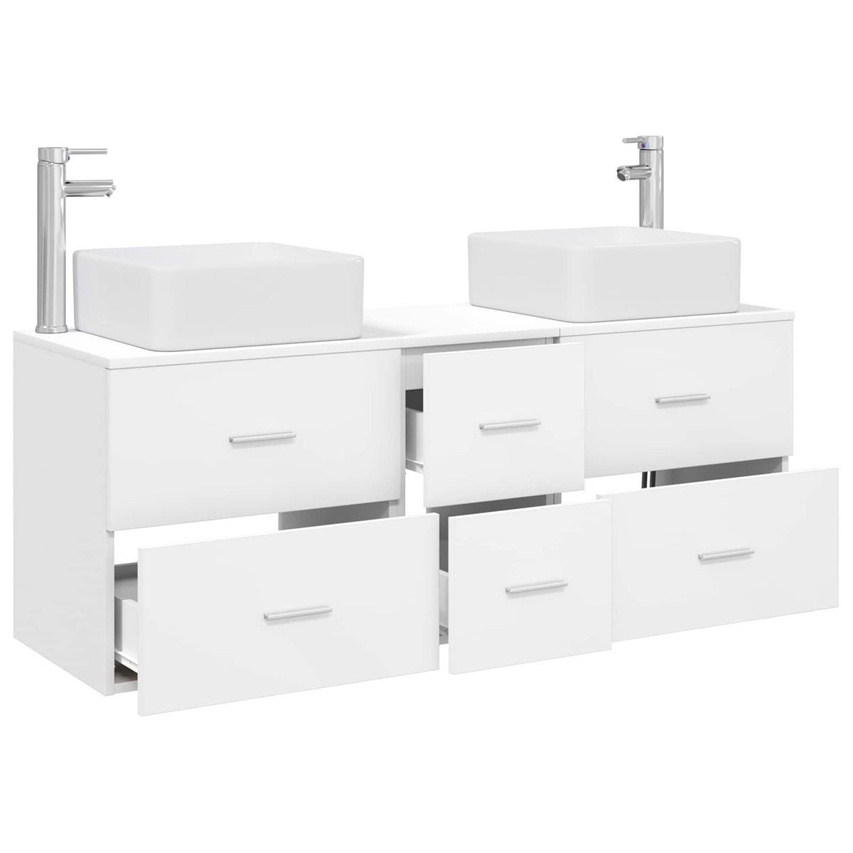 Set ormarića za kupaonicu 3 kom. Bijela 49,5 x 41 x 63 cm