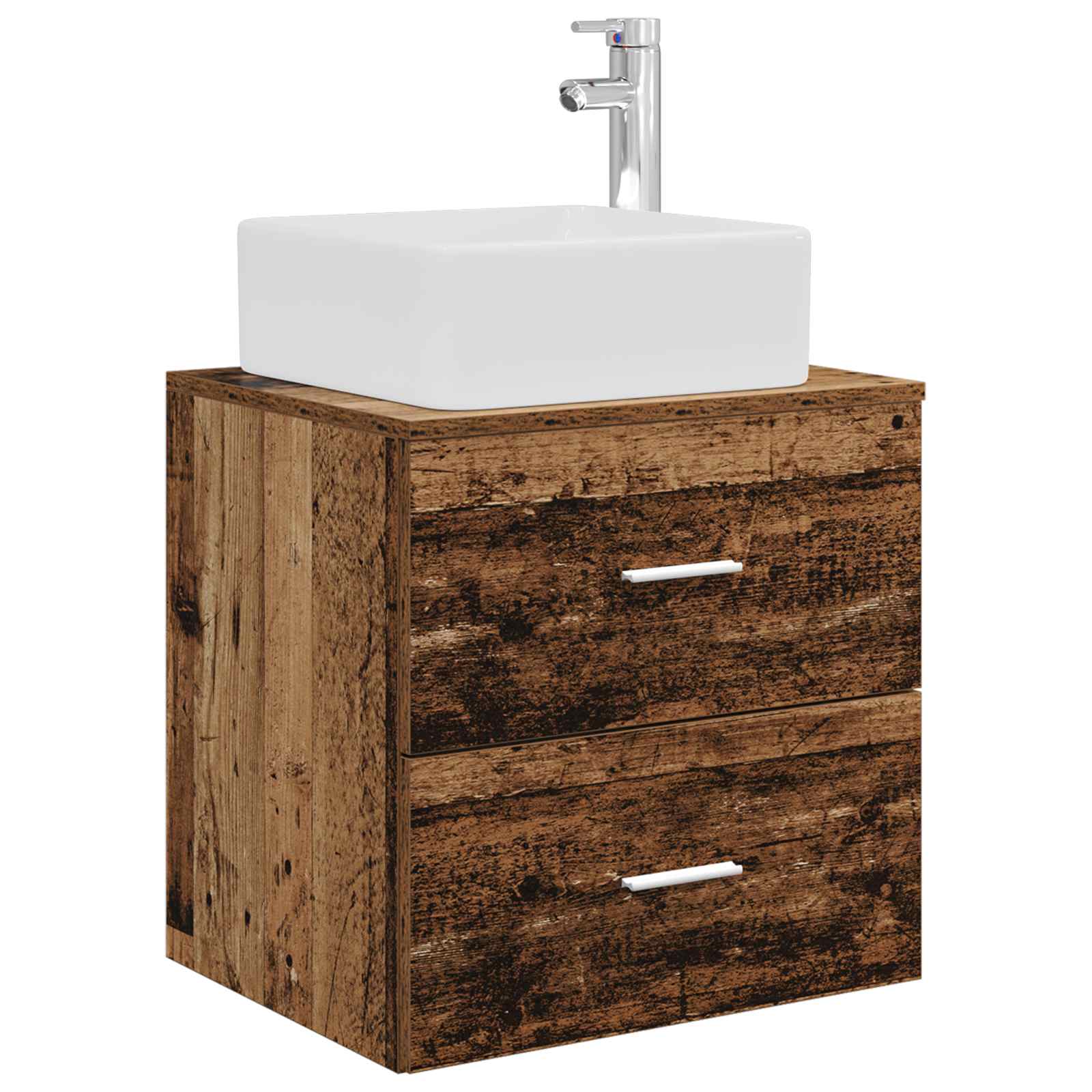 Set ormarića za kupaonicu 3 kom. Staro drvo 49,5 x 41 x 63 cm