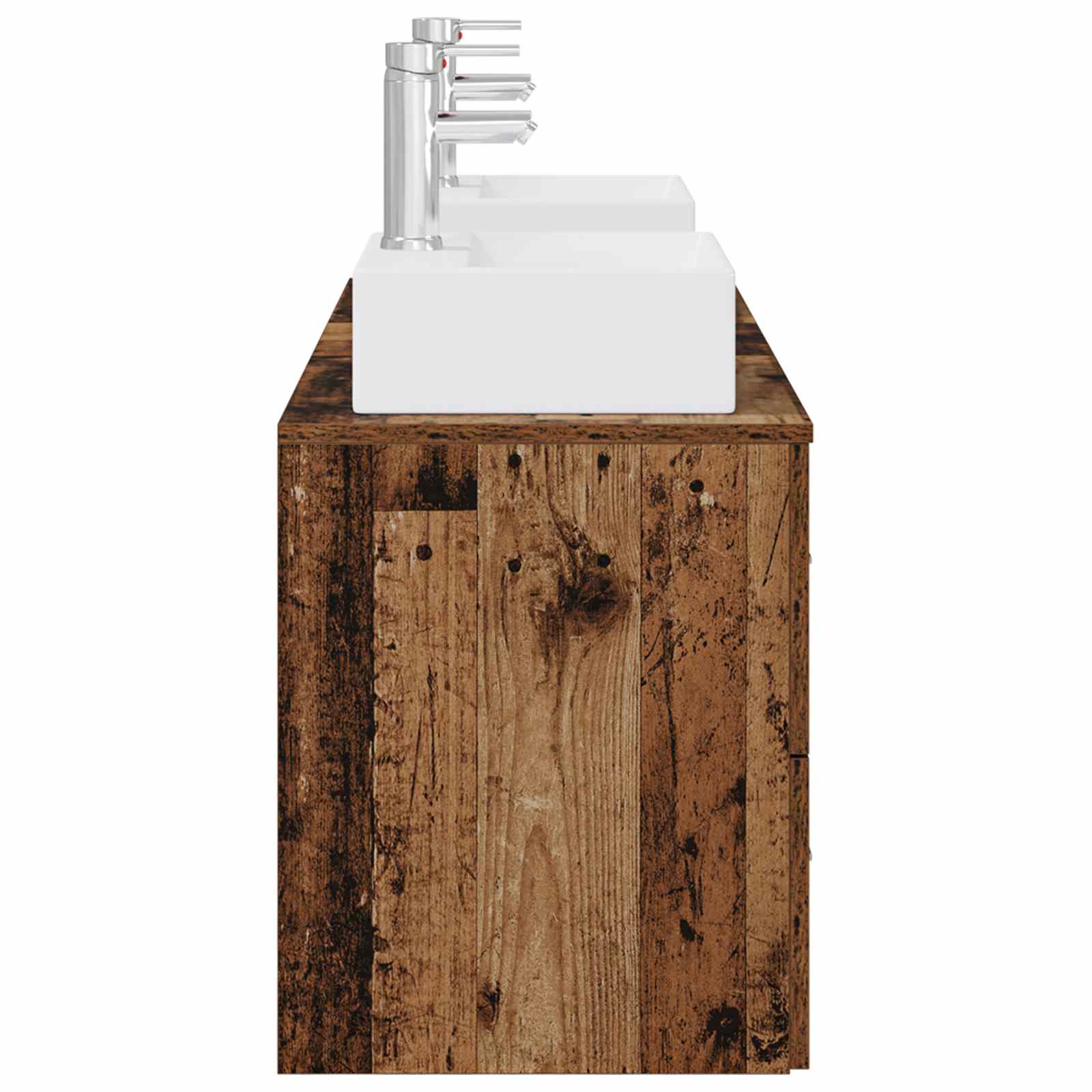 Set ormarića za kupaonicu 3 kom. Staro drvo 49,5 x 41 x 62,5 cm
