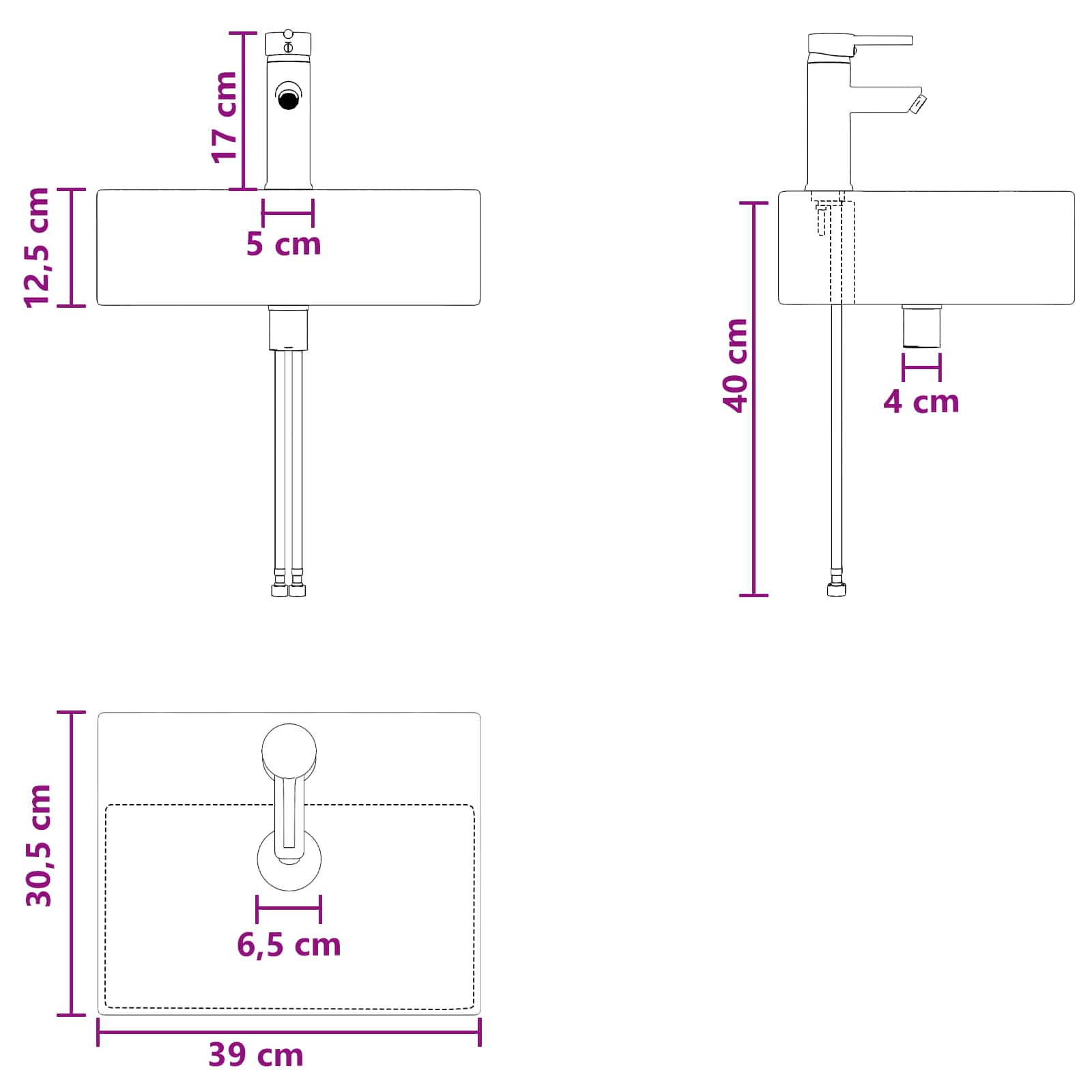 Set ormarića za kupaonicu 3 kom. Staro drvo 49,5 x 41 x 62,5 cm