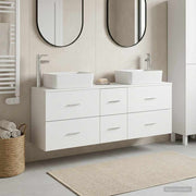 Set ormarića za kupaonicu 3 kom. Bijela 53 x 34,5 x 63 cm
