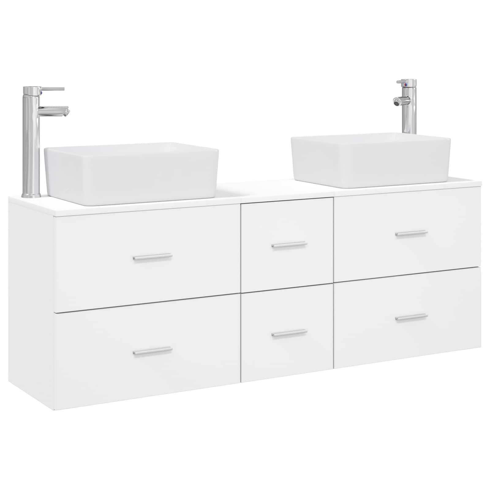 Set ormarića za kupaonicu 3 kom. Bijela 53 x 34,5 x 63 cm